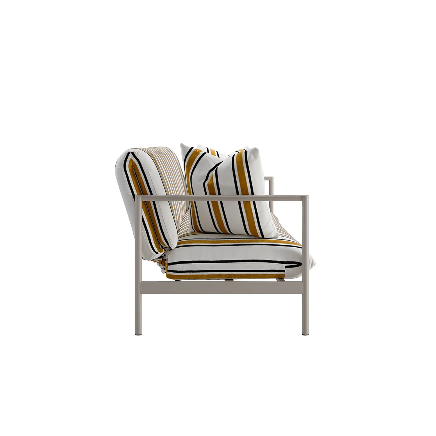 Linea Three Seater Sofa Bed, Amber Striped Chenille - Image 18