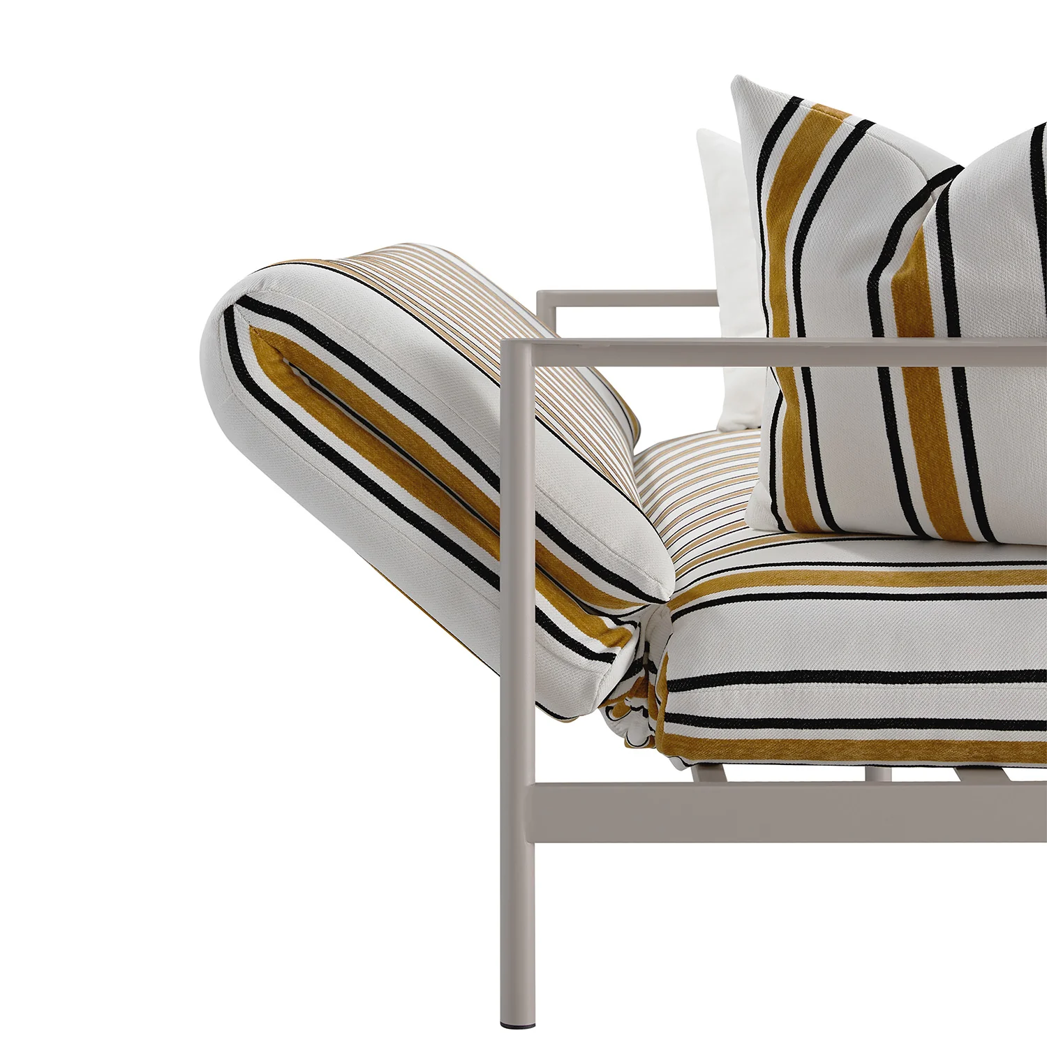 Linea Three Seater Sofa Bed, Amber Striped Chenille - Image 24