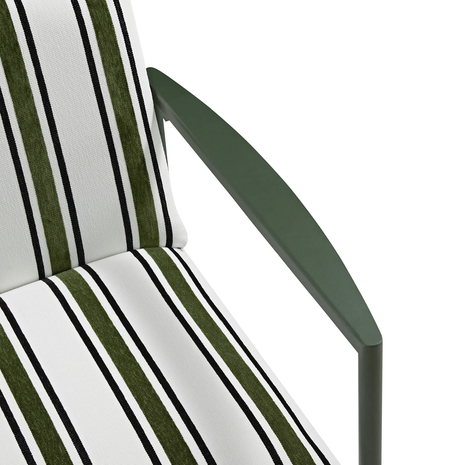 Linea Three Seater Sofa Bed, Forest Green Striped Chenille - Image 23