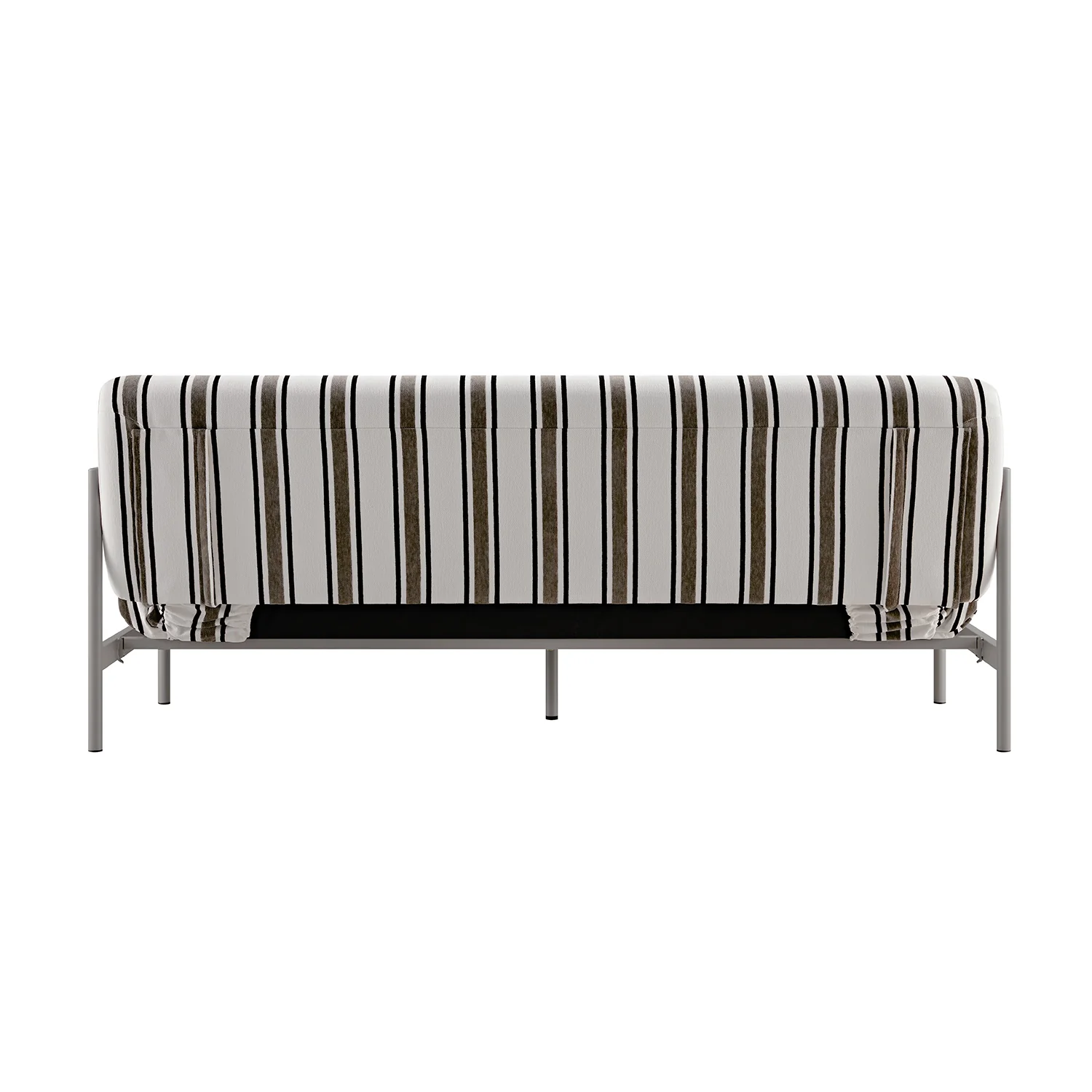 Linea Three Seater Sofa Bed, Taupe Striped Chenille - Image 19