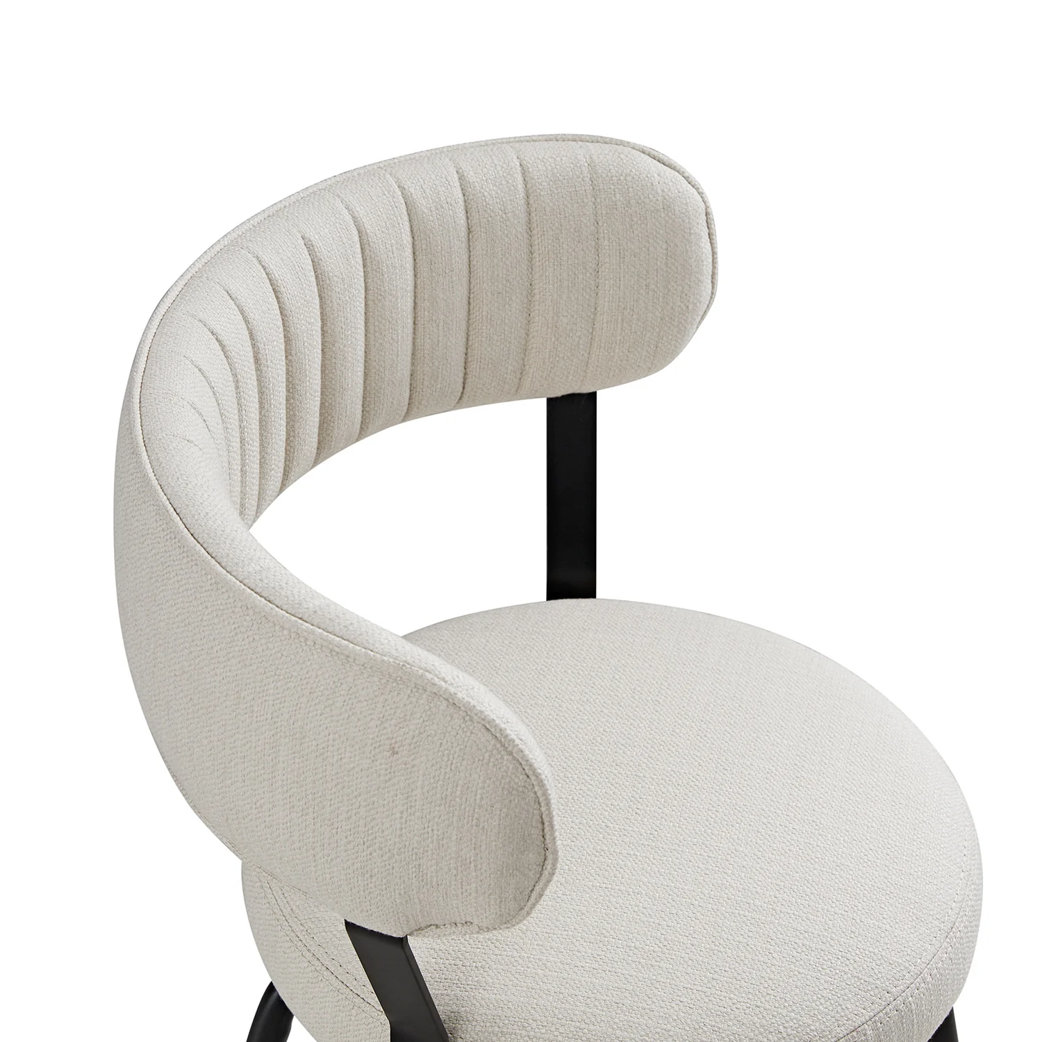 Lotte Set of 2 Swivel Counter Stools, Ivory Weave - Image 8