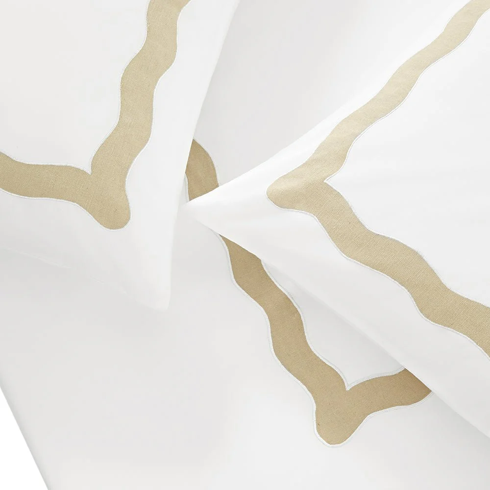 Lucinda Natural Wave 300 Thread Count Cotton Percale Duvet Set - Image 3