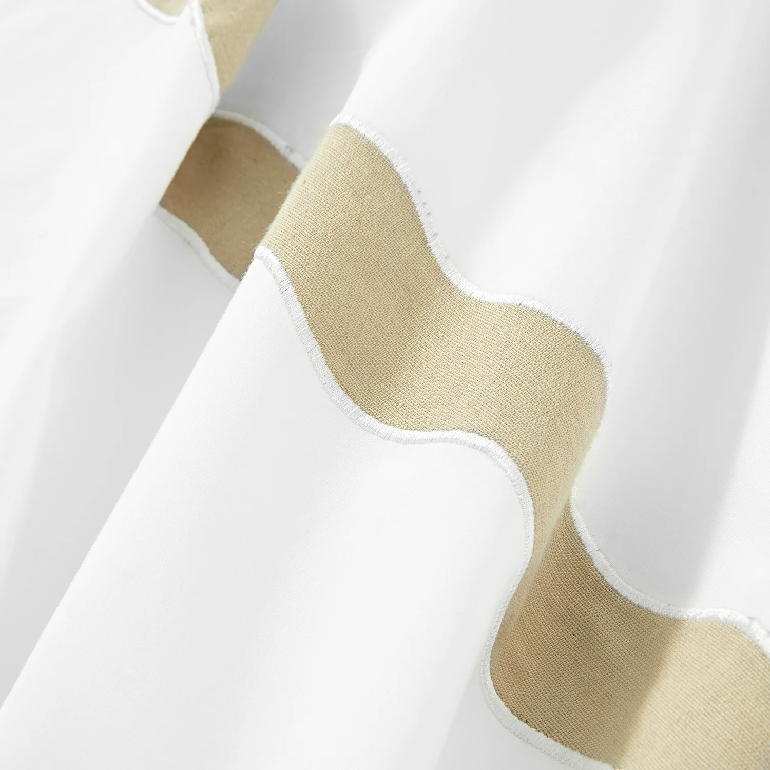 Lucinda Natural Wave 300 Thread Count Cotton Percale Duvet Set - Image 4