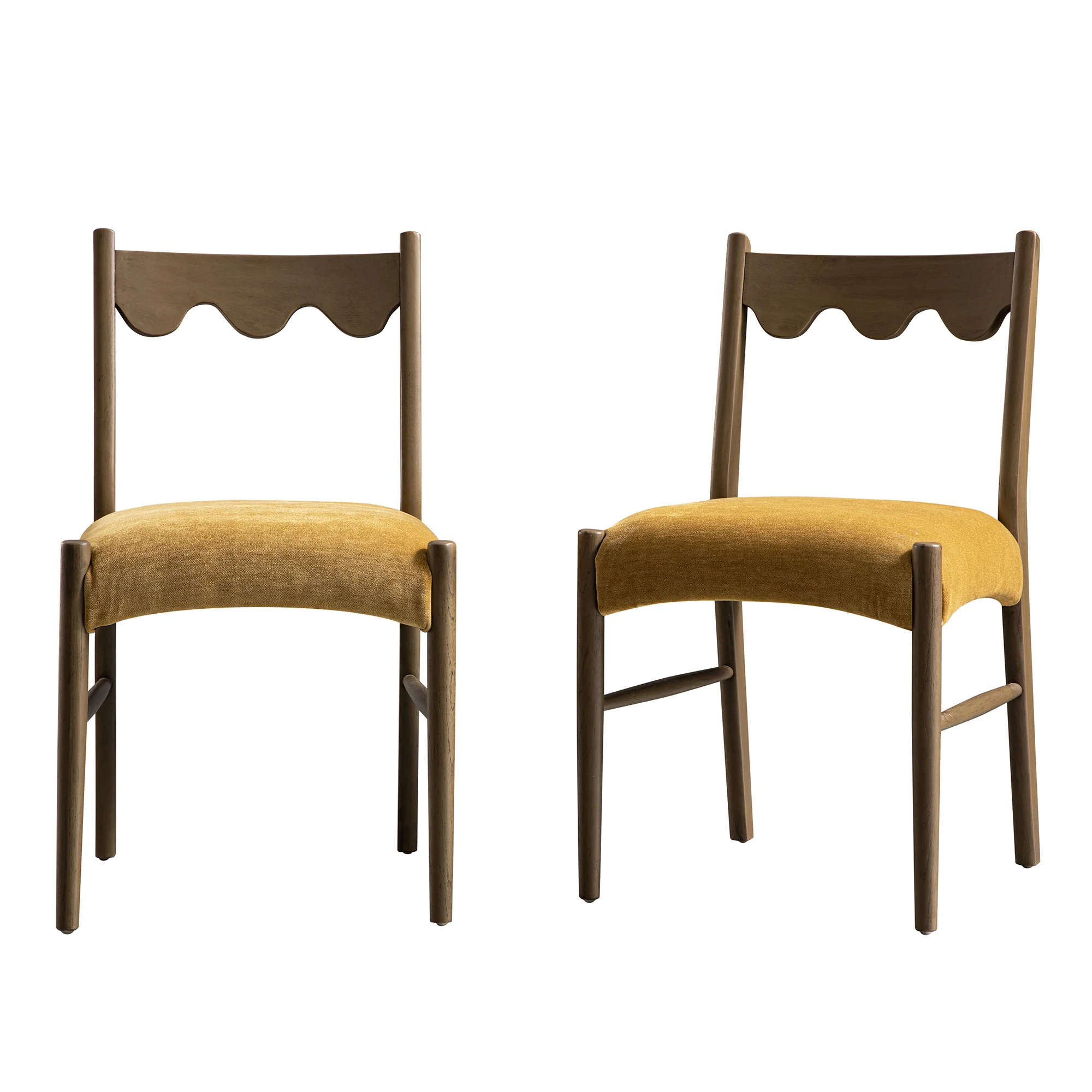 Ludlow Set of 2 Dining Chairs, Spiced Honey Chenille | Silver Oak - Image 6