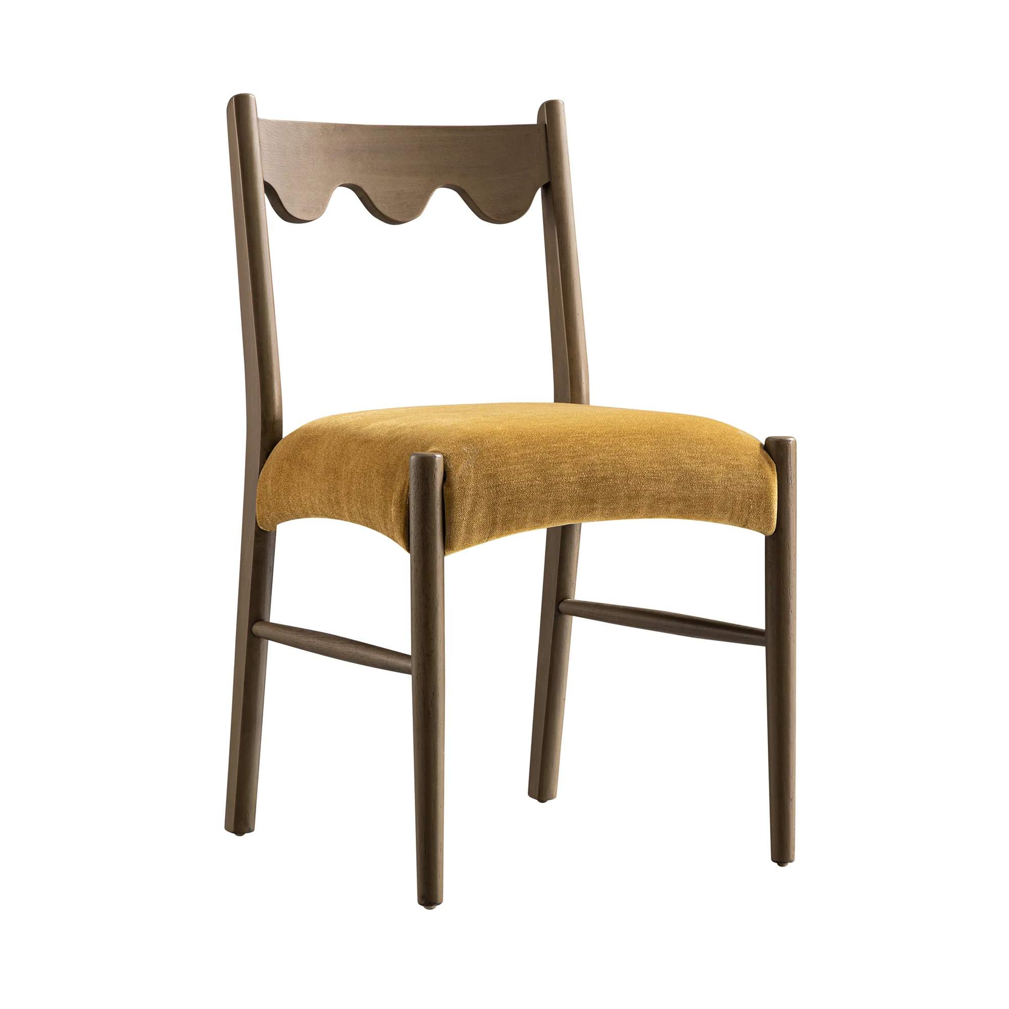 Ludlow Set of 2 Dining Chairs, Spiced Honey Chenille | Silver Oak - Image 9