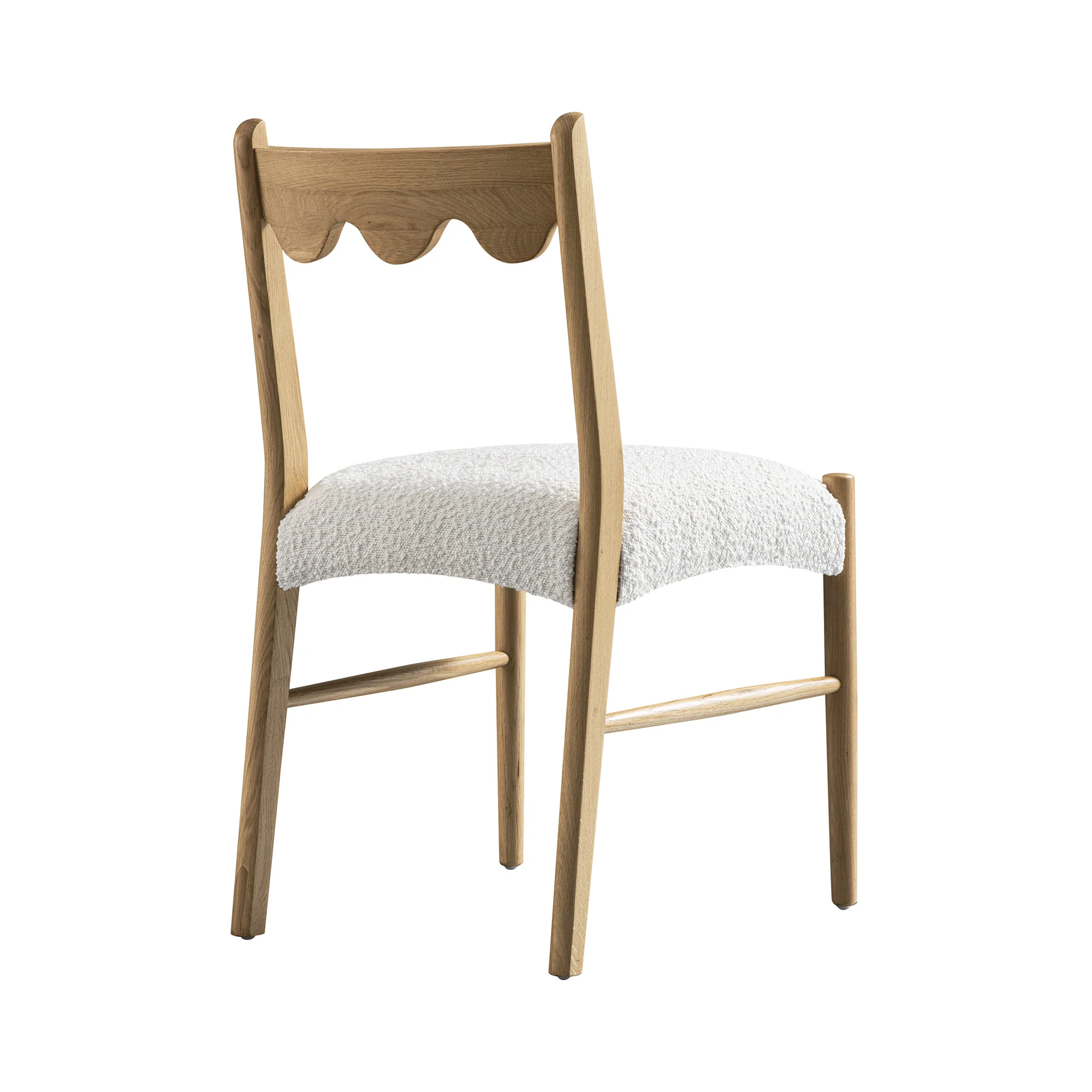 Ludlow Set of 2 Dining Chairs, Ecru Boucle | Natural Oak Frame - Image 12