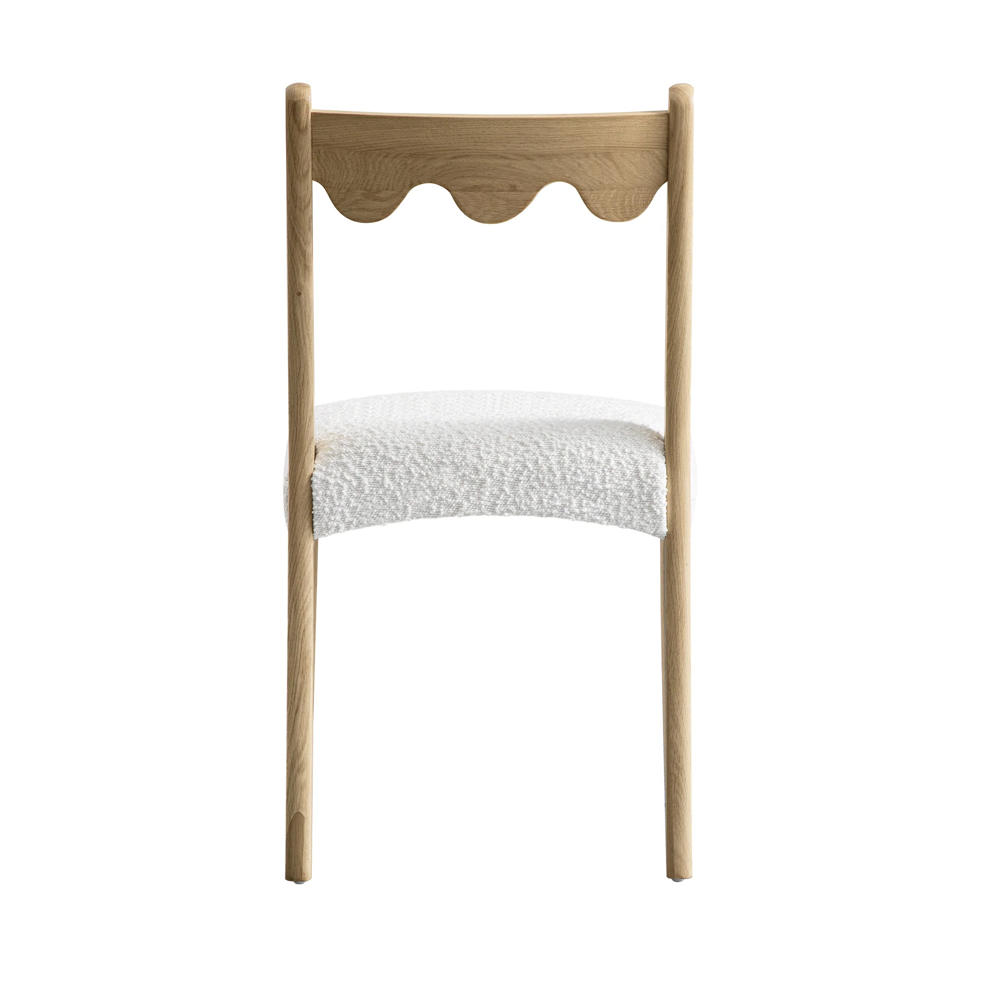 Ludlow Set of 2 Dining Chairs, Ecru Boucle | Natural Oak Frame - Image 13