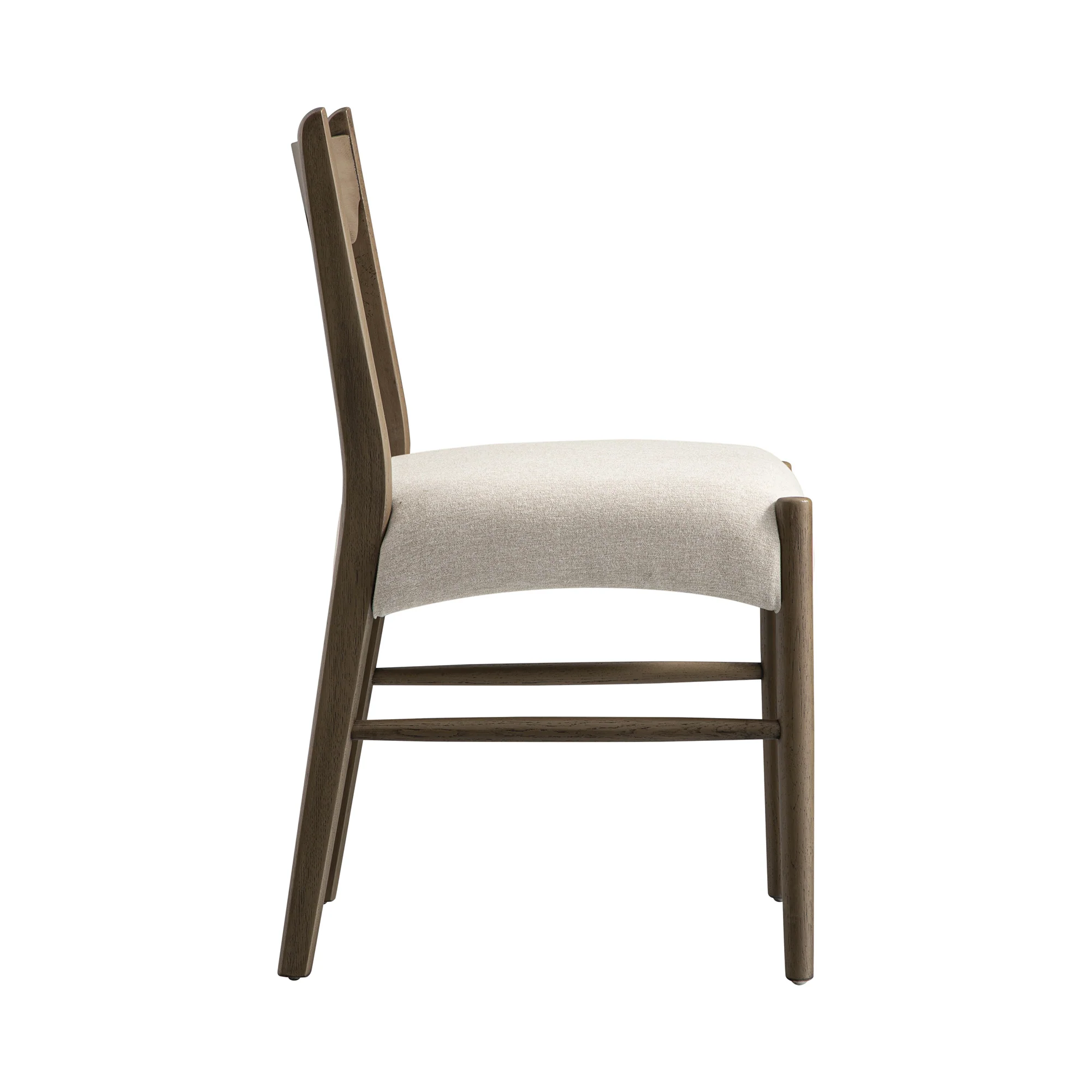 Ludlow Set of 2 Dining Chairs, Oatmeal Fabric | Silver Oak Frame - Image 11