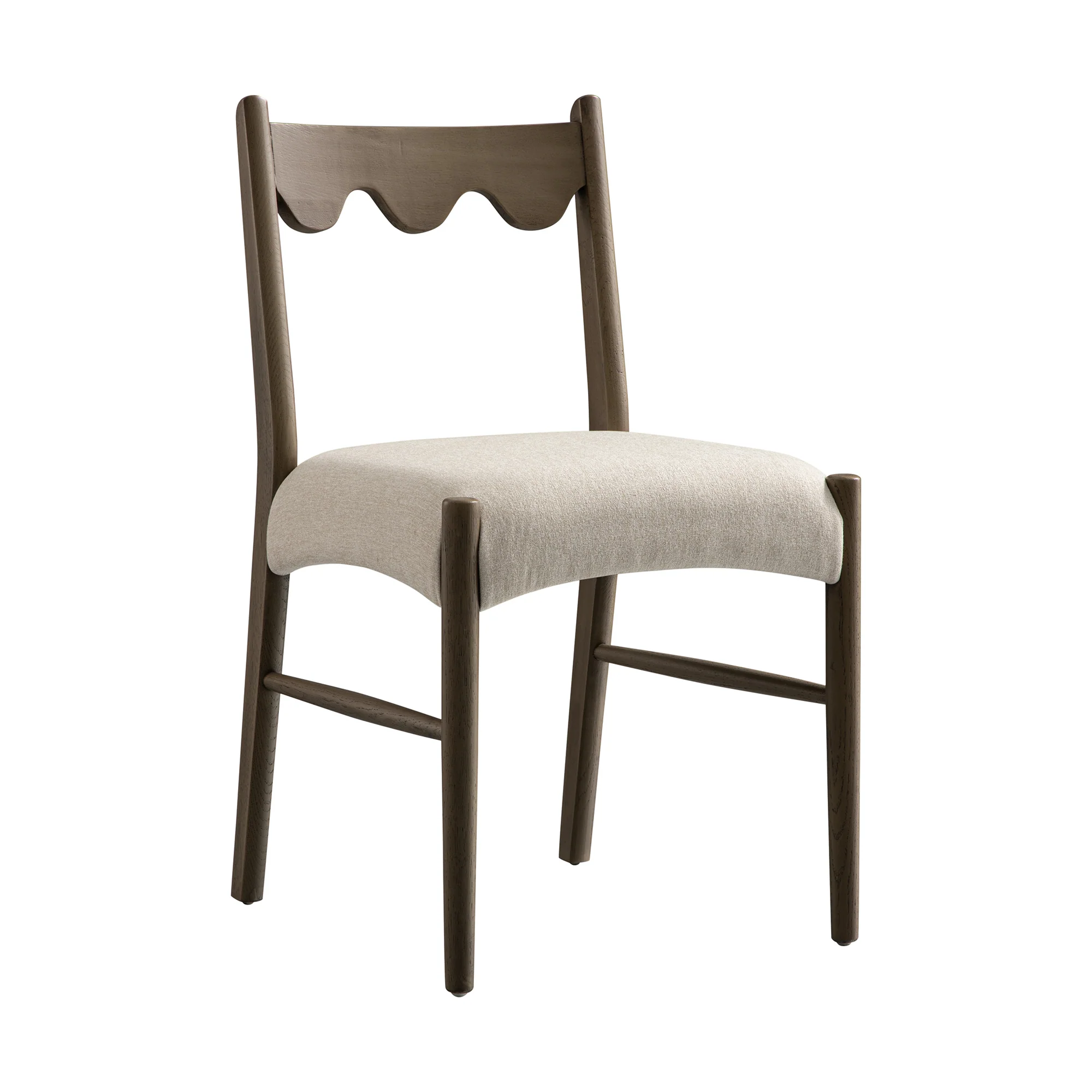 Ludlow Set of 2 Dining Chairs, Oatmeal Fabric | Silver Oak Frame - Image 8