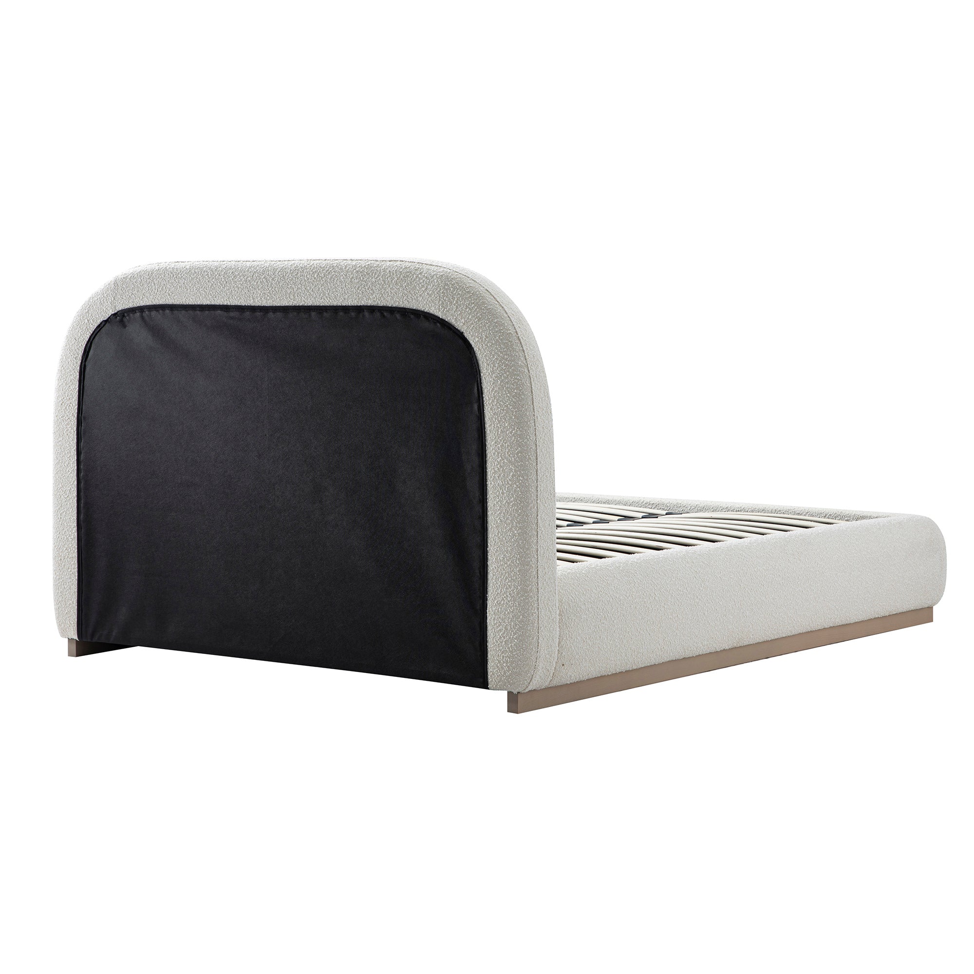 Luella Upholstered Wooden Plinth Base Storage Bed, Ecru Boucle - Image 13