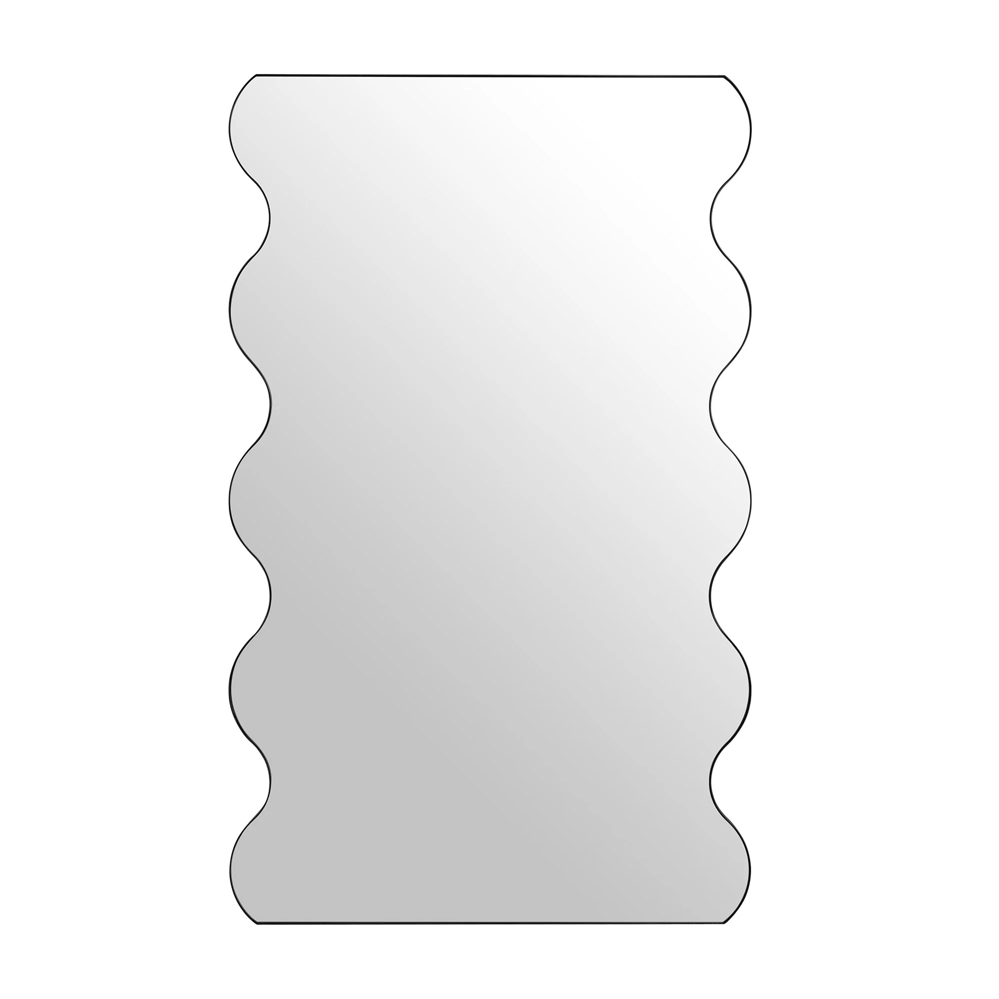 Luisa Wavy Curved Full length Mirror 180 x 110 cm, Black - Image 3