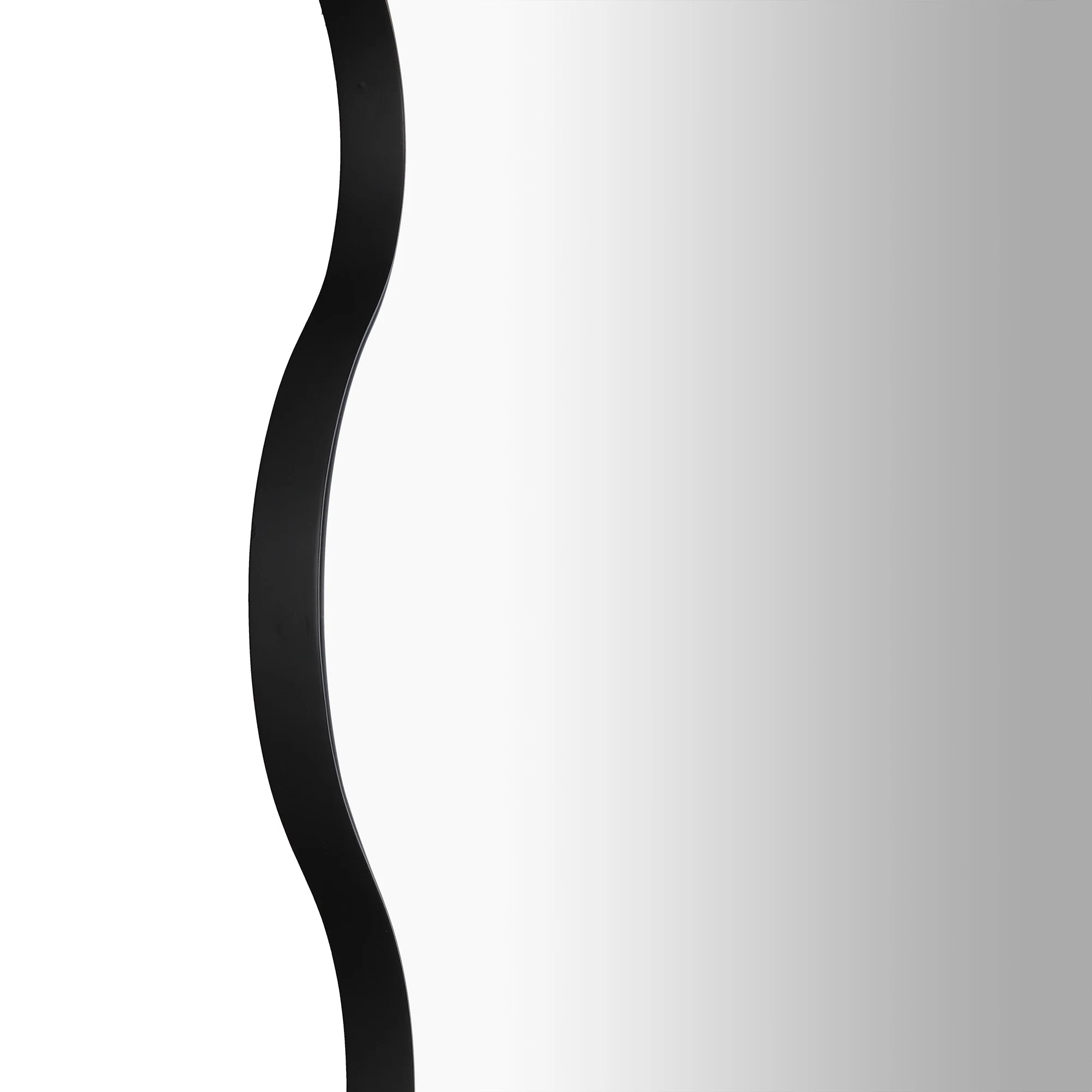 Luisa Wavy Curved Full length Mirror 180 x 110 cm, Black - Image 7