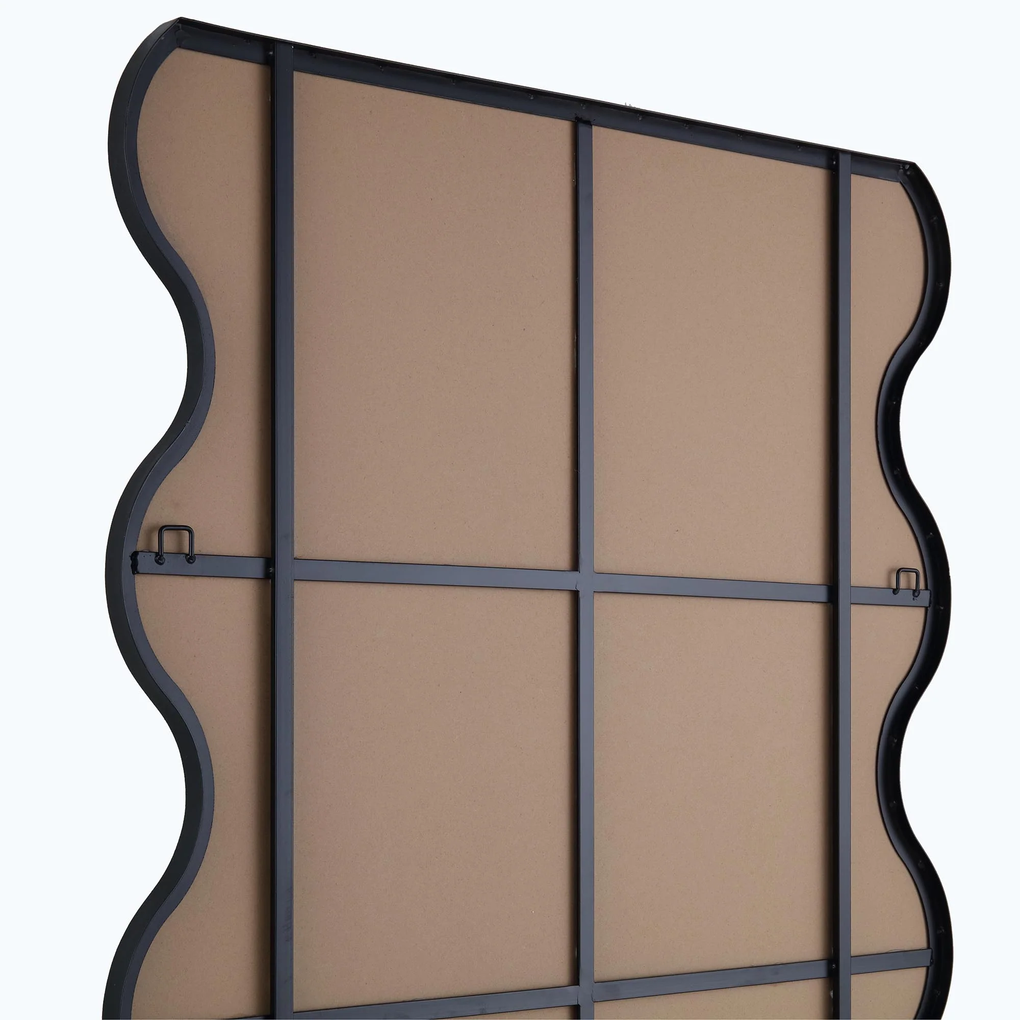 Luisa Wavy Curved Full length Mirror 180 x 110 cm, Black - Image 8