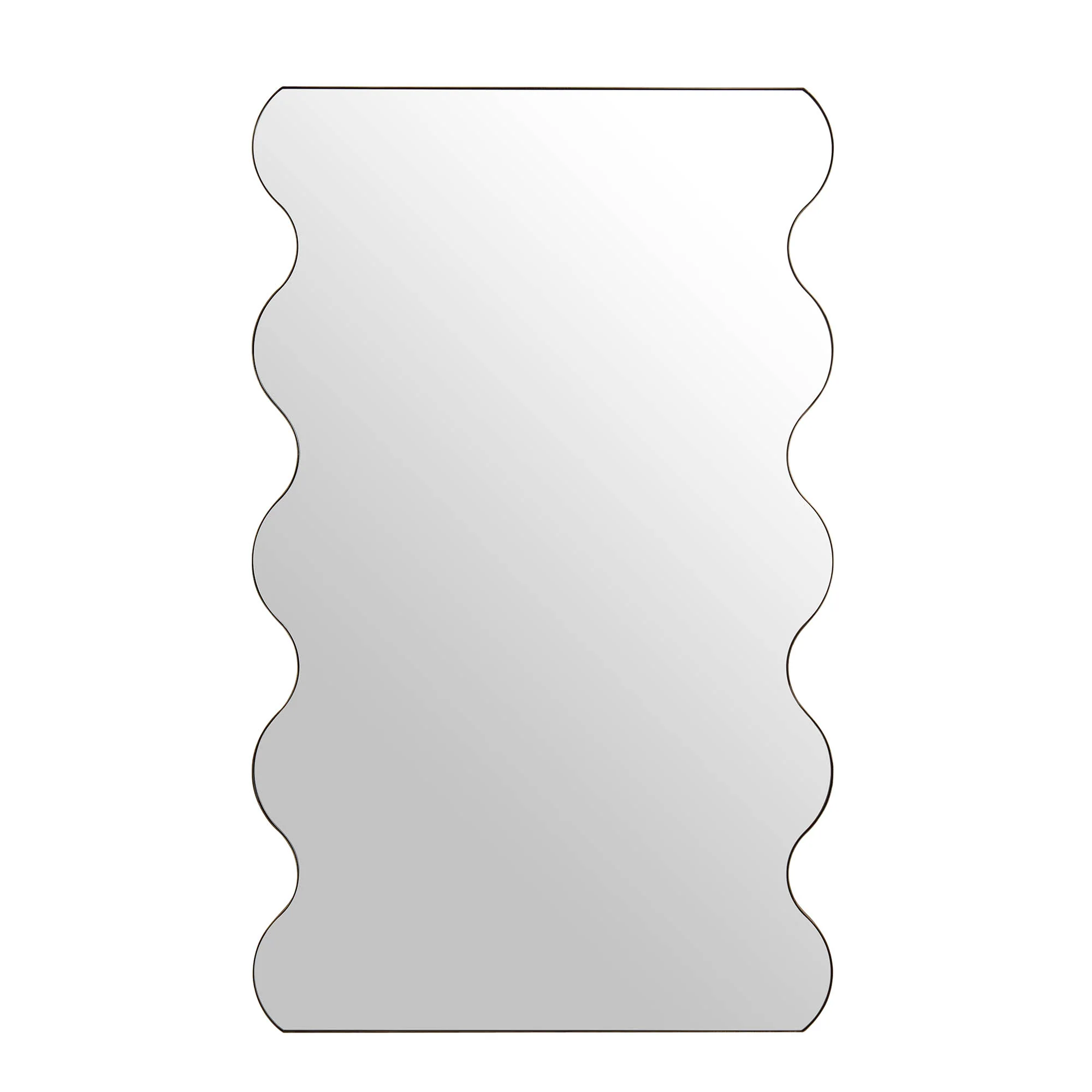 Luisa Wavy Curved Full length Mirror 180 x 110 cm, Gold - Image 3