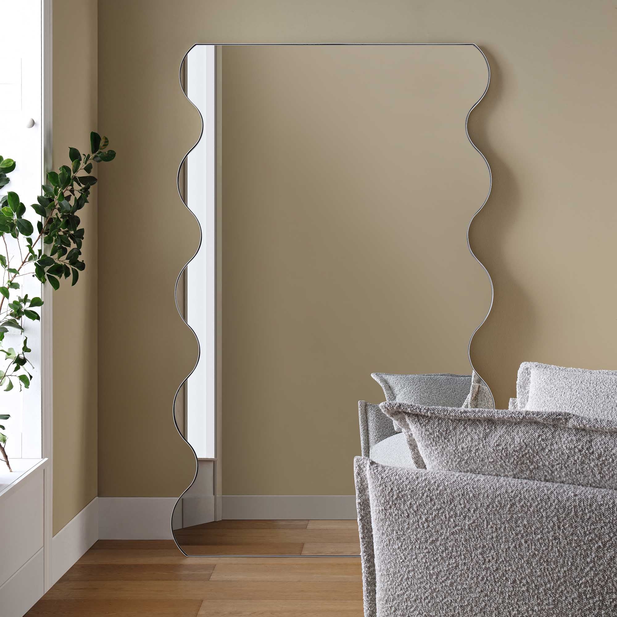 Luisa Wavy Curved Full length Mirror 180 x 110 cm, White - Image 2