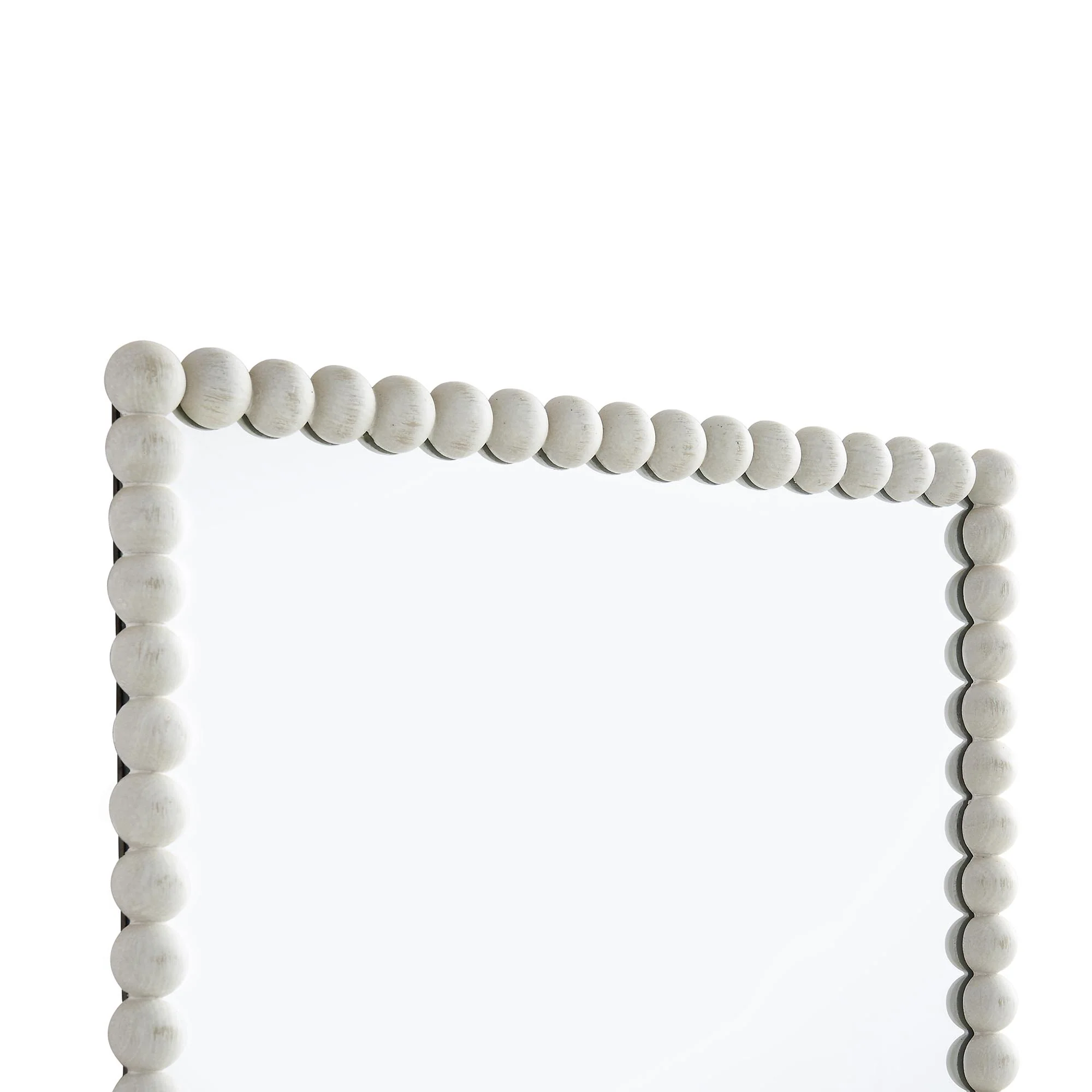 Luna Rectangular Bobbin Wall Mirror 80 x 60 cm, Washed White - Image 6