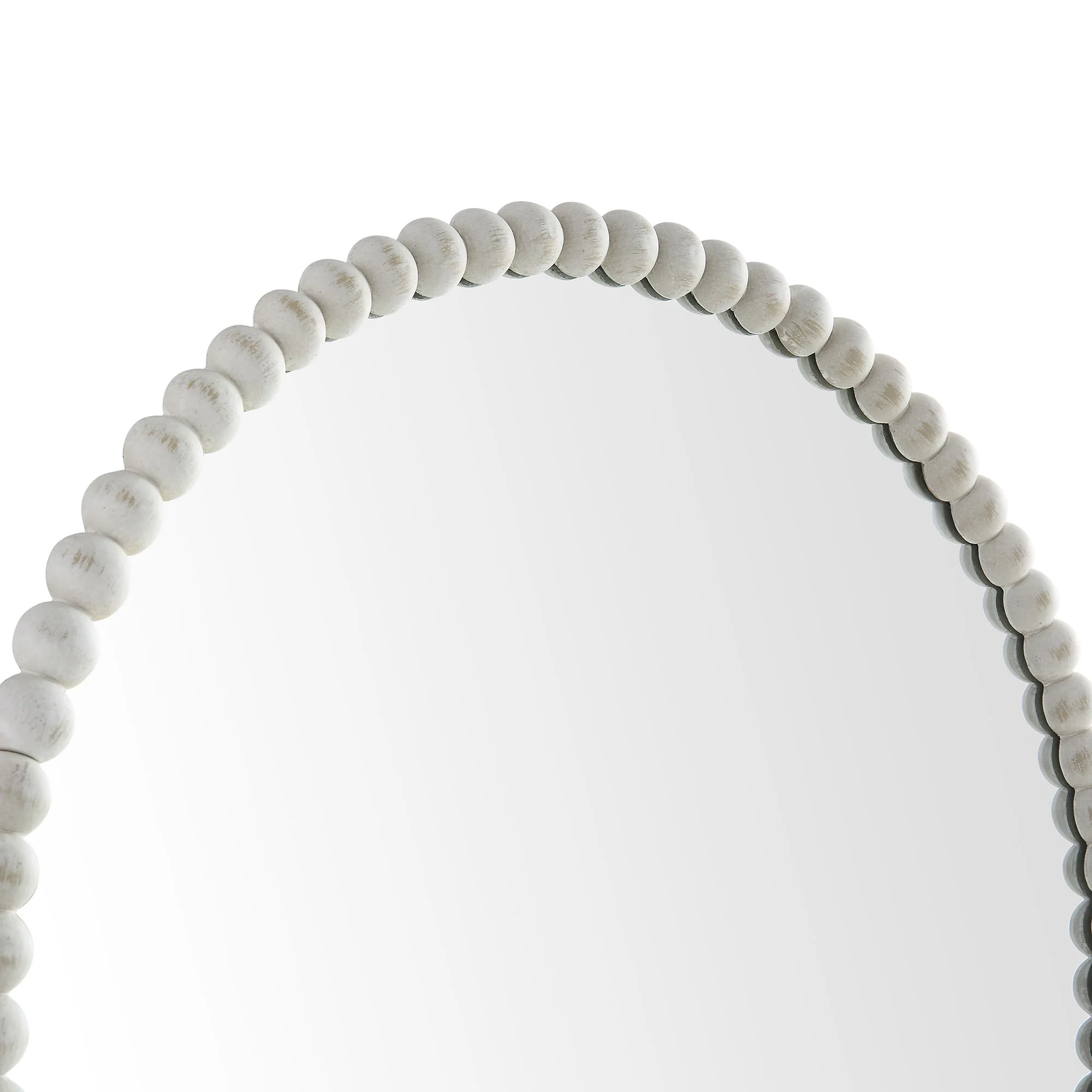 Luna Round Bobbin Wall Mirror 77 x 77 cm, Washed White - Image 6