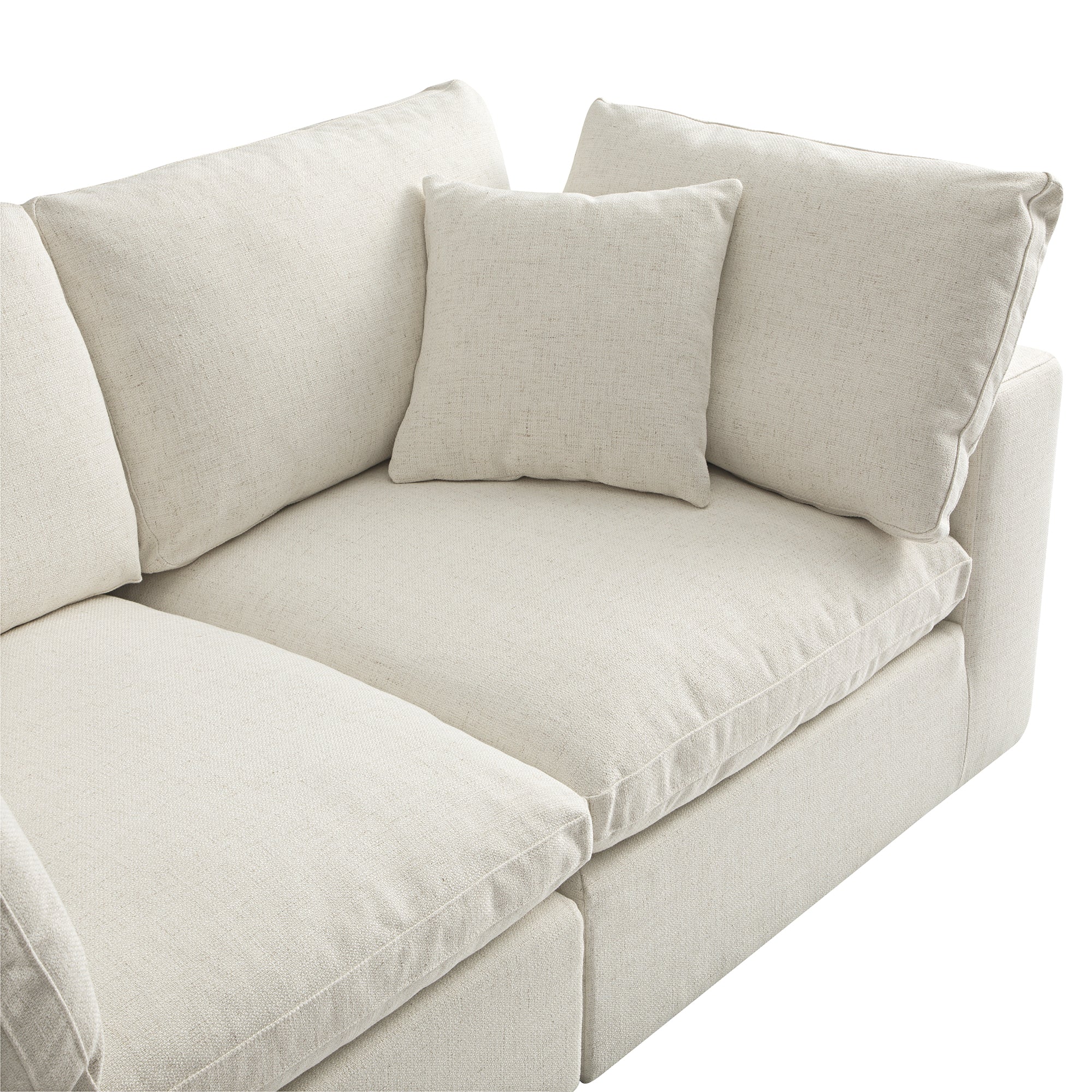 Lutyens Beige Linen Blend Modular Sofa, 2-Piece - Image 12