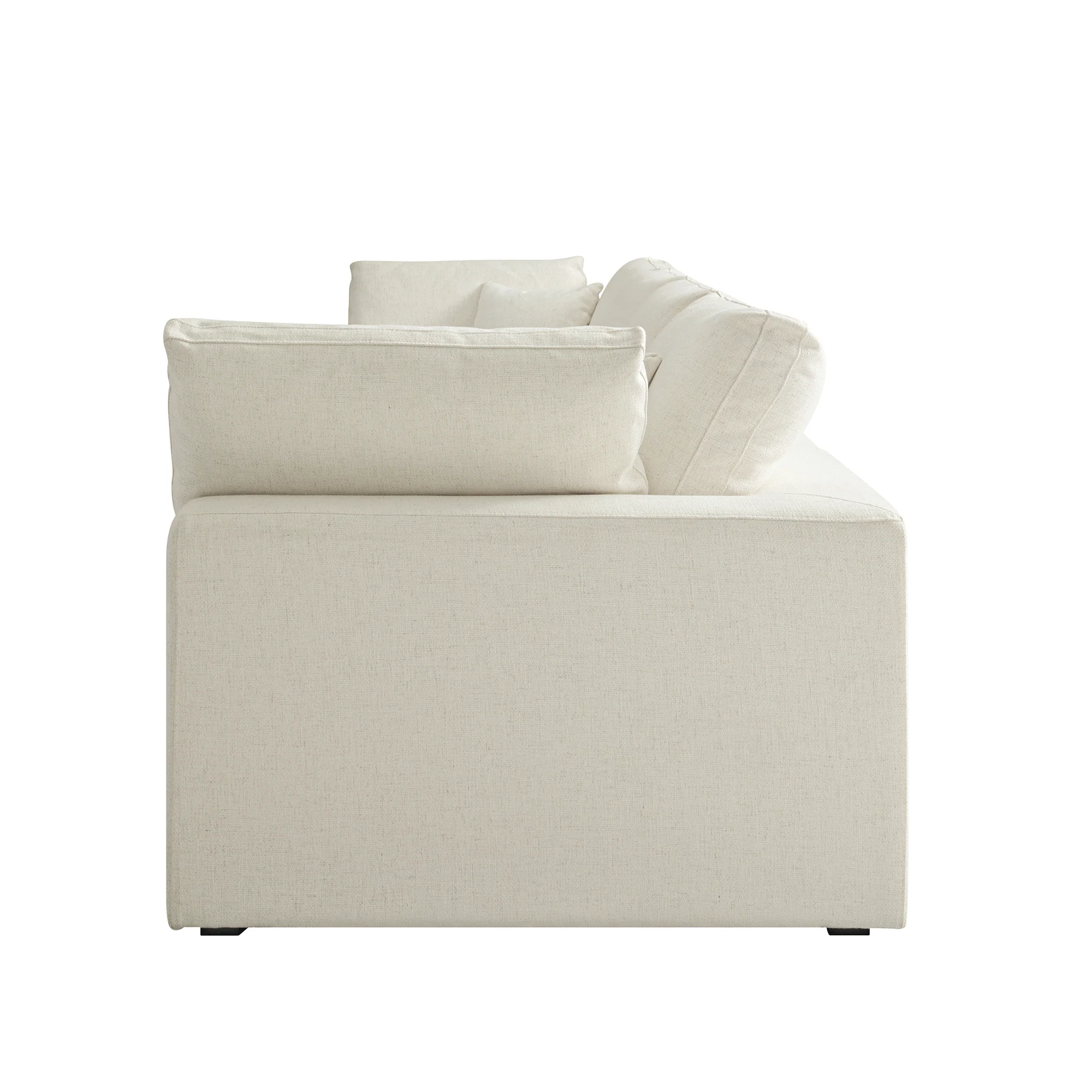 Lutyens Beige Linen Blend Modular Sofa, 4-Piece - Image 5