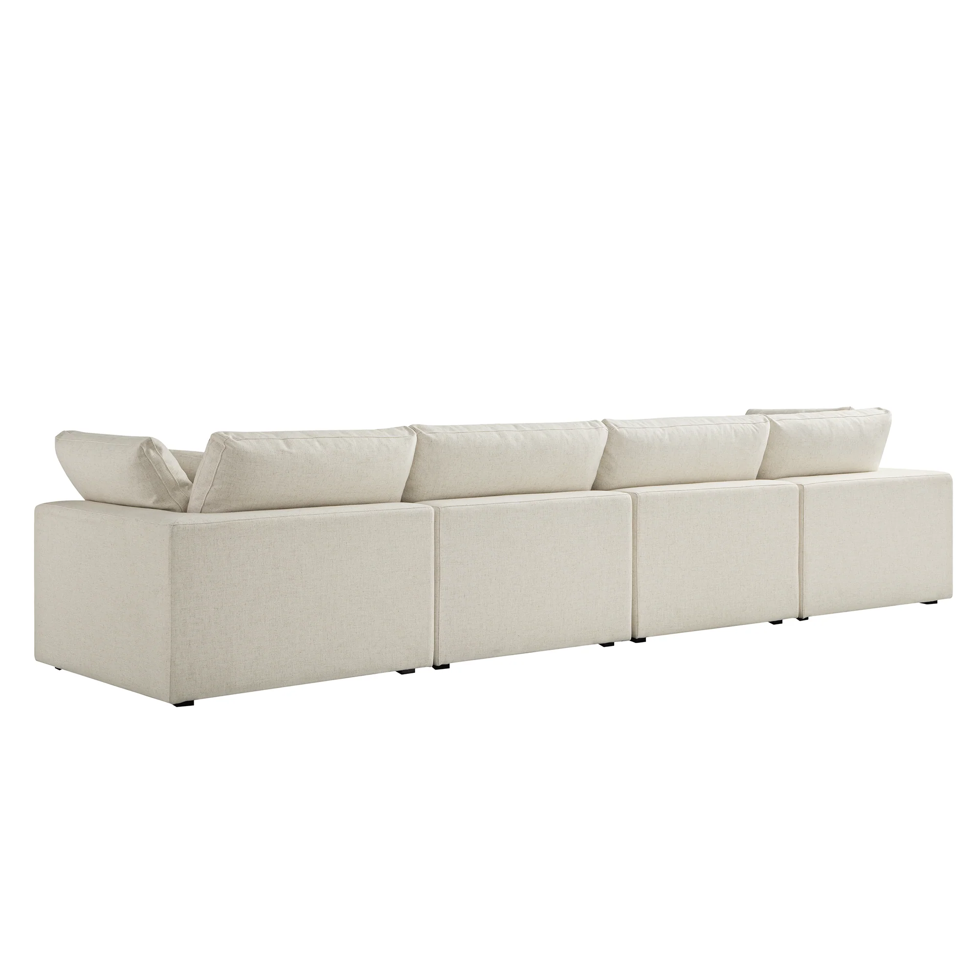 Lutyens Beige Linen Blend Modular Sofa, 4-Piece - Image 7