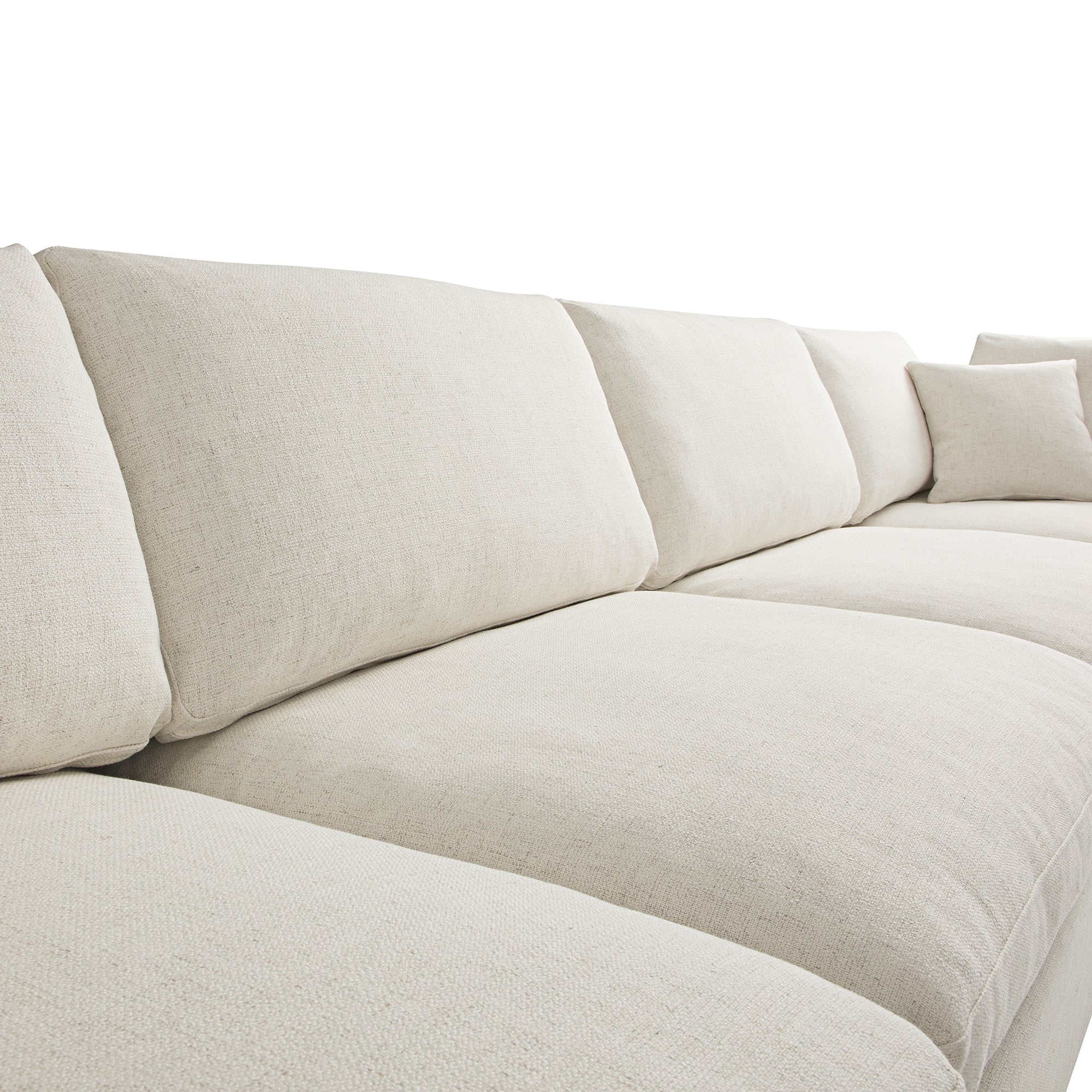 Lutyens Beige Linen Blend Modular Sofa, 4-Piece - Image 8