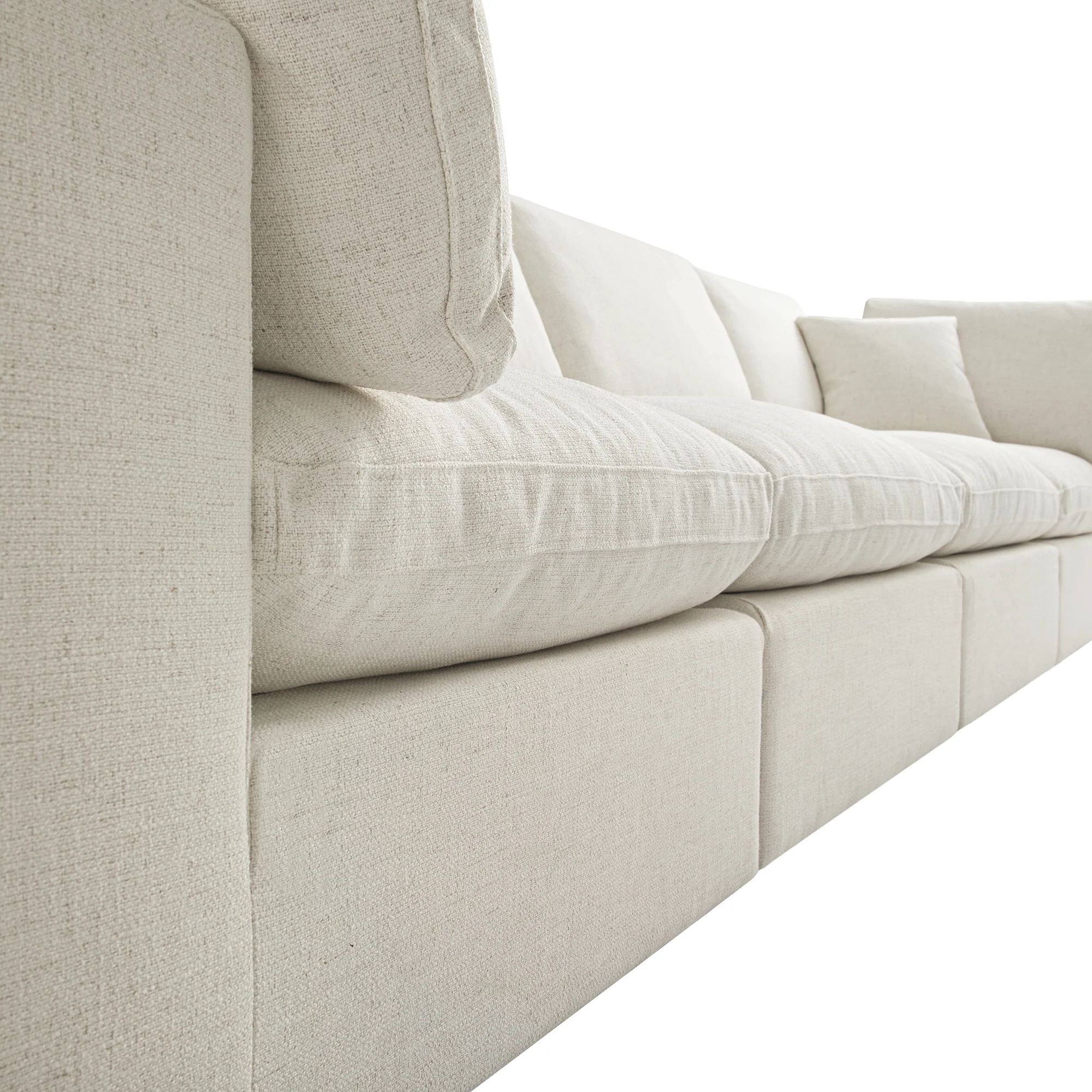 Lutyens Beige Linen Blend Modular Sofa, 4-Piece - Image 9