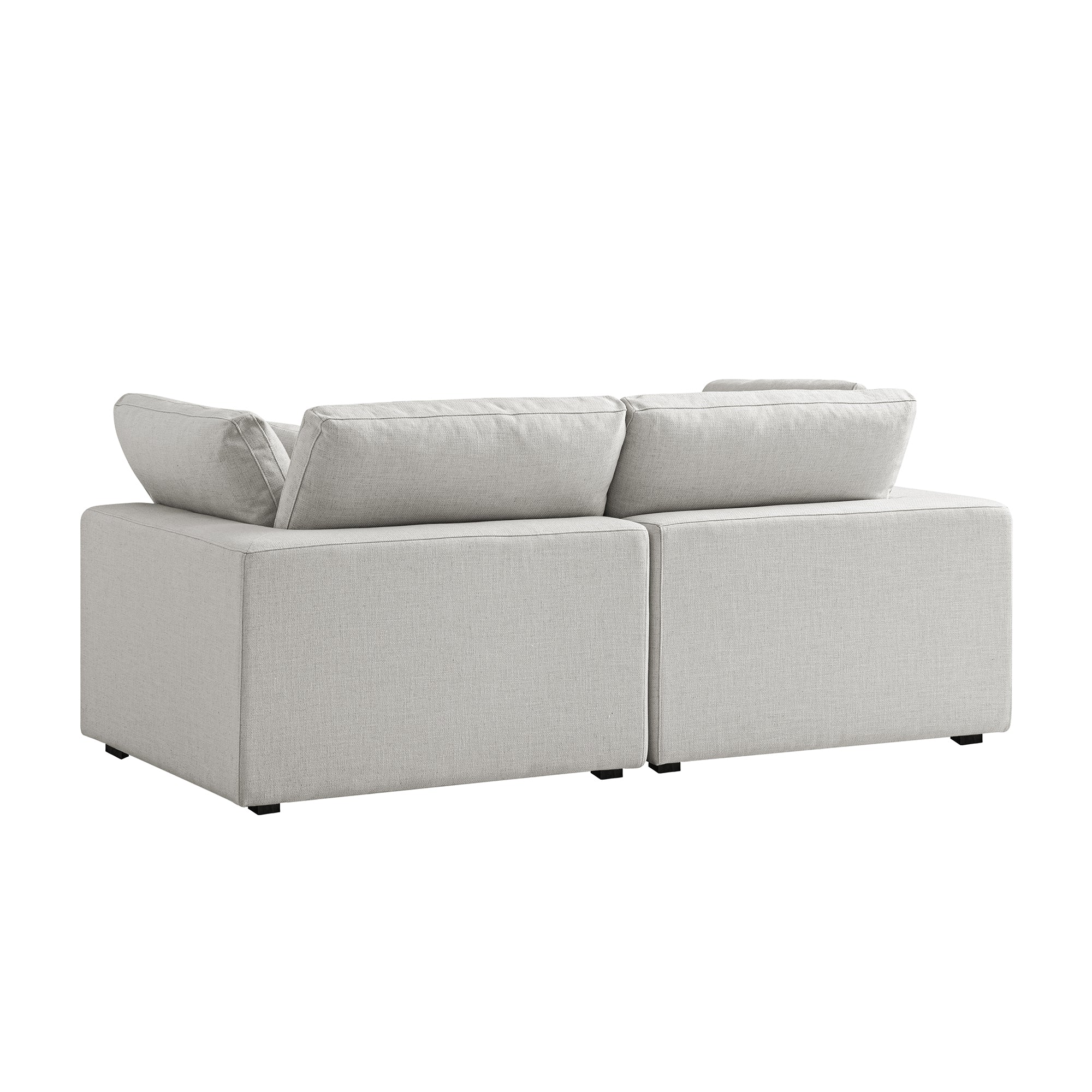 Lutyens Light Grey Linen Blend Modular Sofa, 2-Piece - Image 11