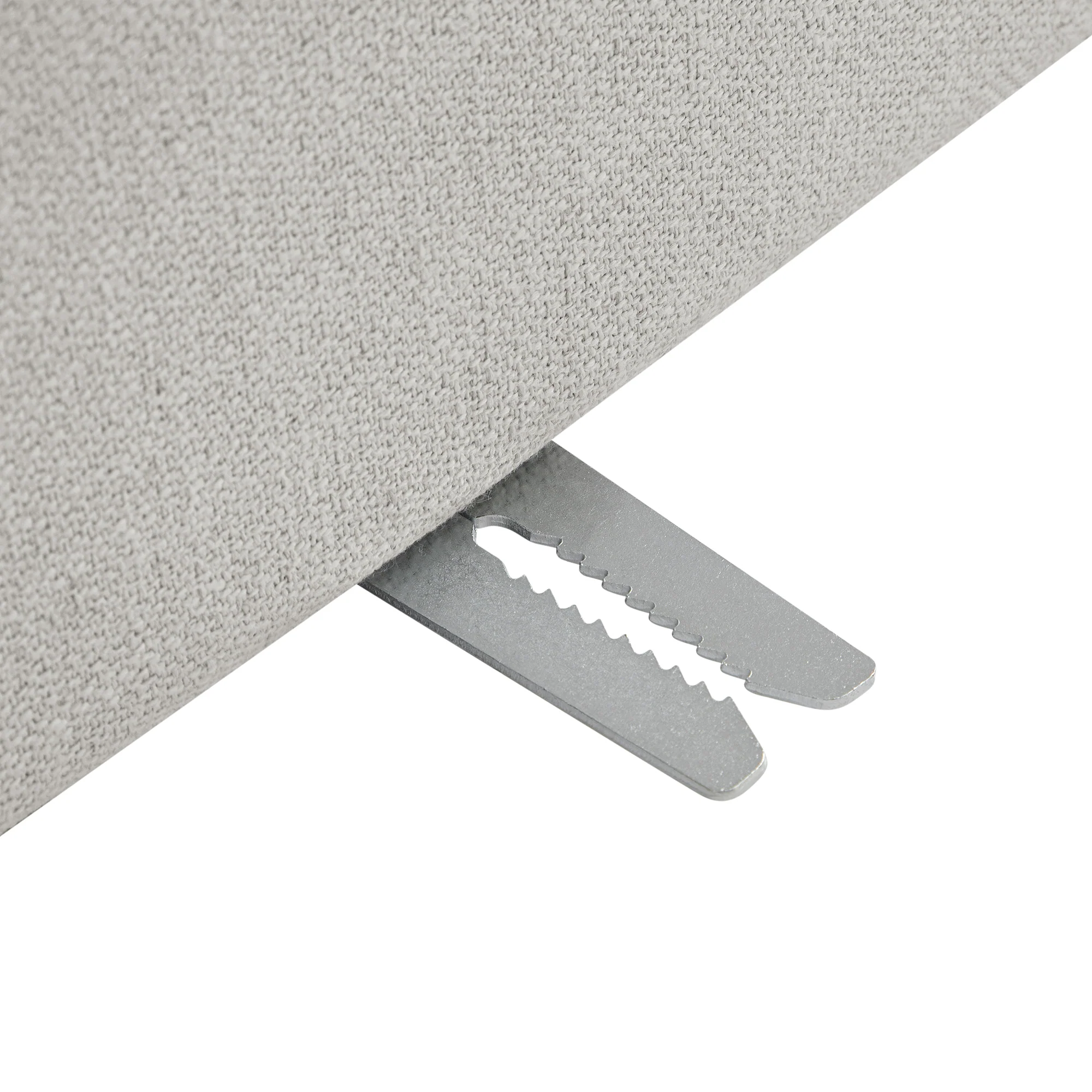 Lutyens Light Grey Linen Blend Modular Sofa, Corner Unit - Image 6