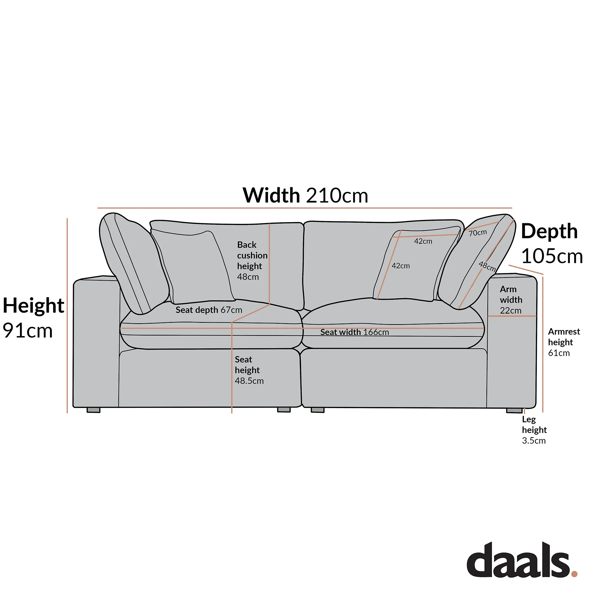 Lutyens Light Grey Linen Blend Modular Sofa, 2-Piece - Image 7