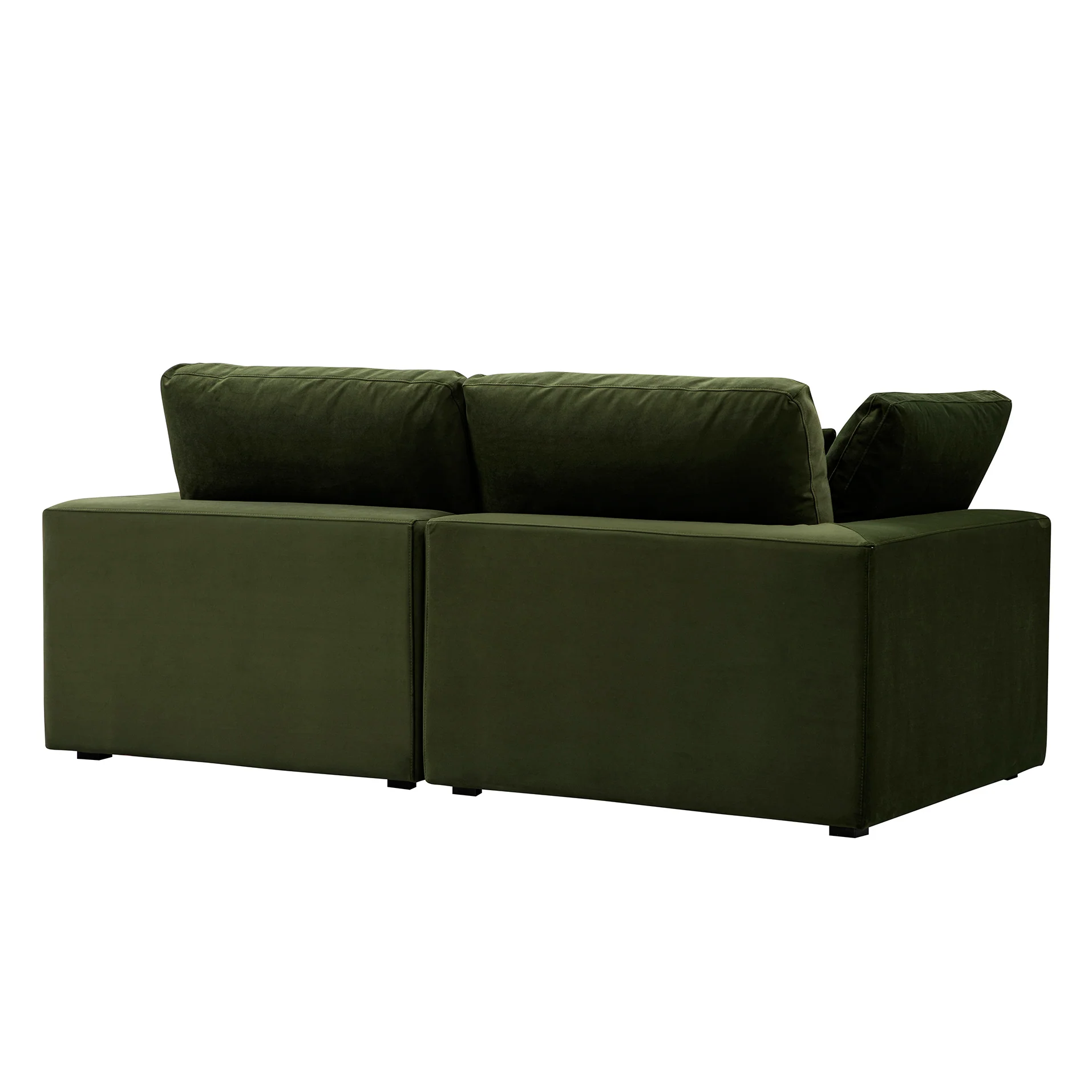 Lutyens Moss Green Velvet Modular Sofa, 2-Piece - Image 7