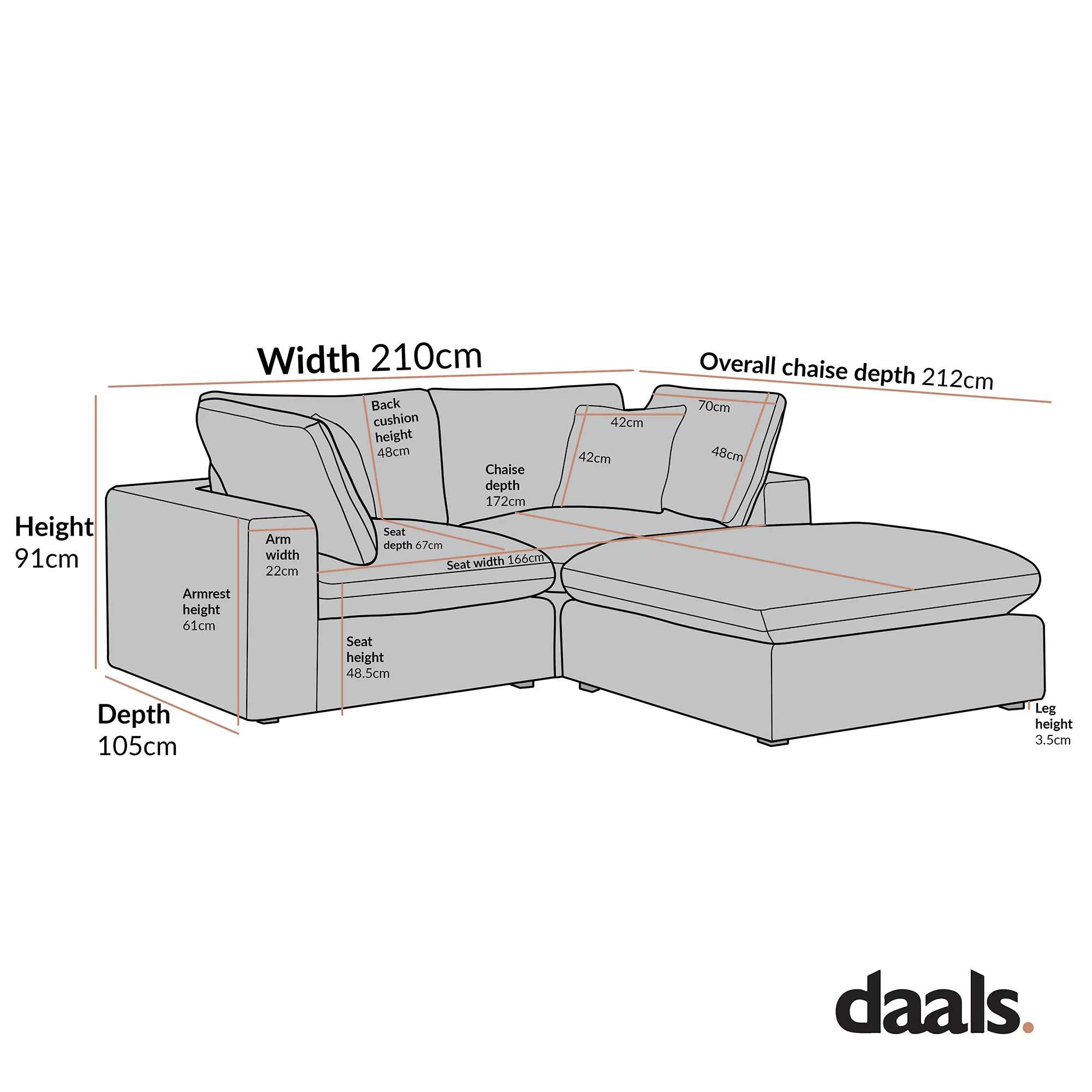Lutyens Beige Linen Blend Modular Sofa, 2-Piece Chaise - Image 8