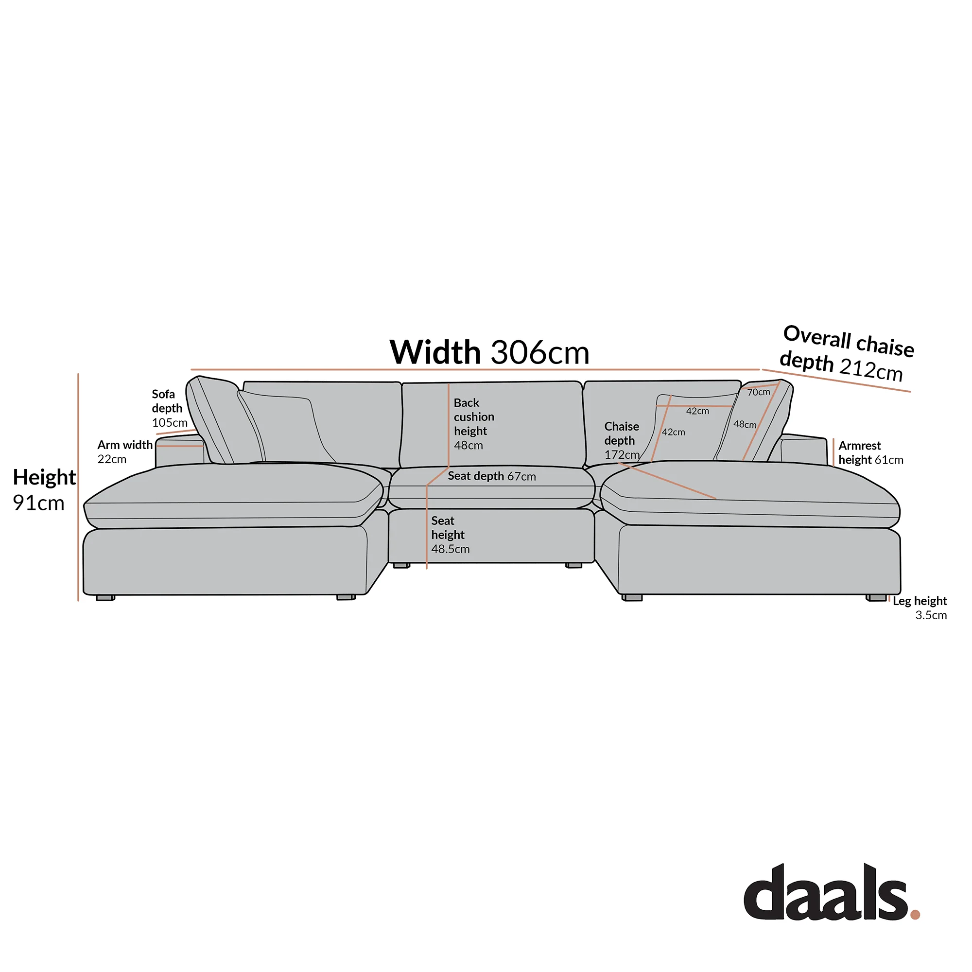 Lutyens Taupe Boucle Modular Sofa, 5-Piece U-Shape Set - Image 8