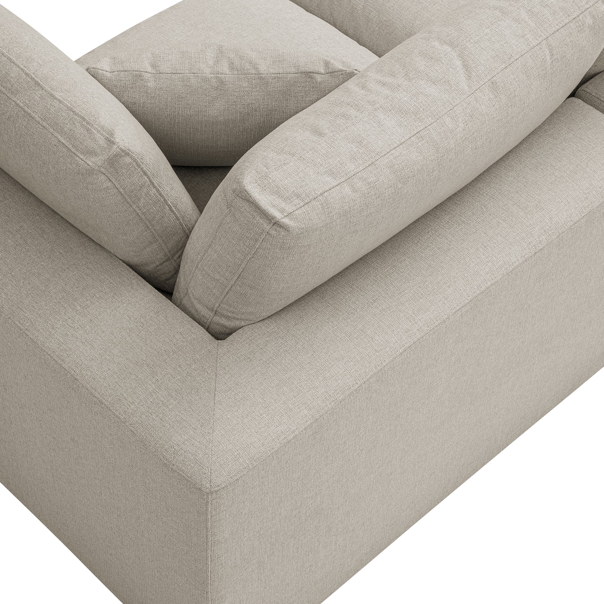 Lutyens Oatmeal Weave Fabric Modular Sofa, 2-Piece - Image 14