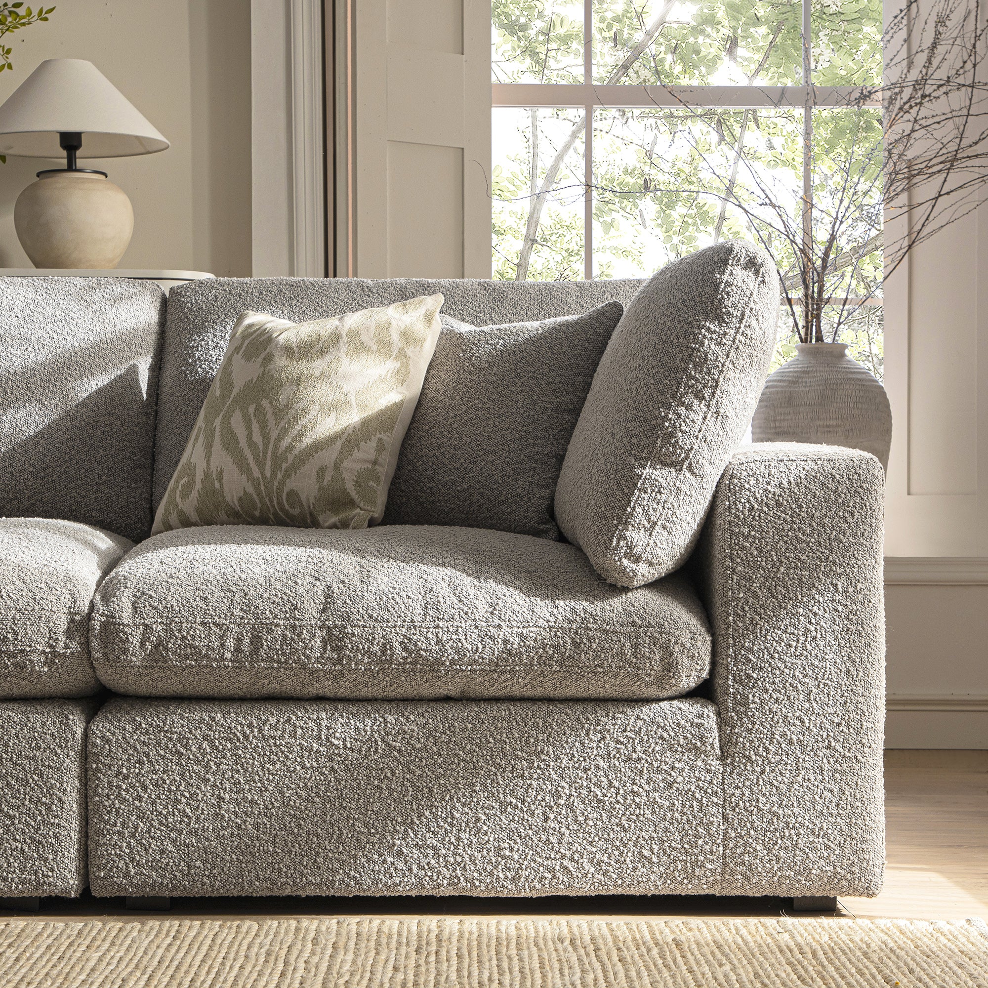 Lutyens Taupe Boucle Modular Sofa, 2-Piece - Image 4