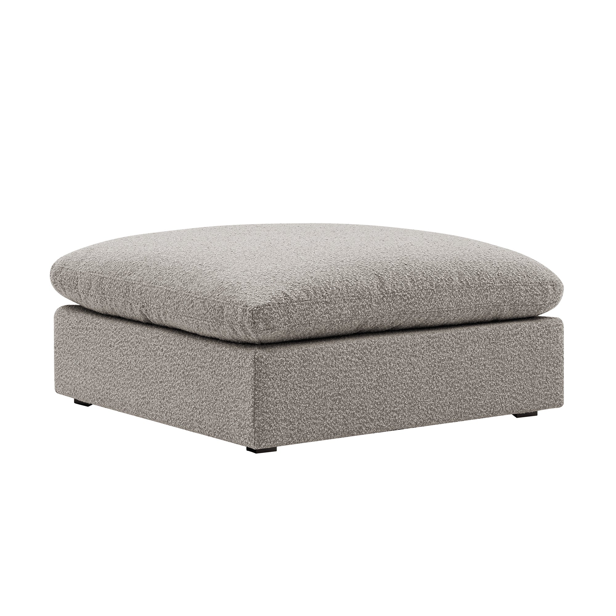 Lutyens Taupe Boucle Modular Sofa, Stool - Image 6