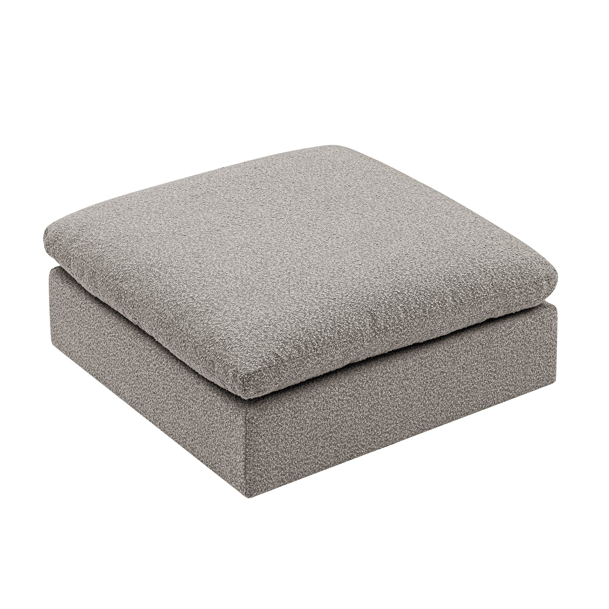 Lutyens Taupe Boucle Modular Sofa, Stool - Image 8