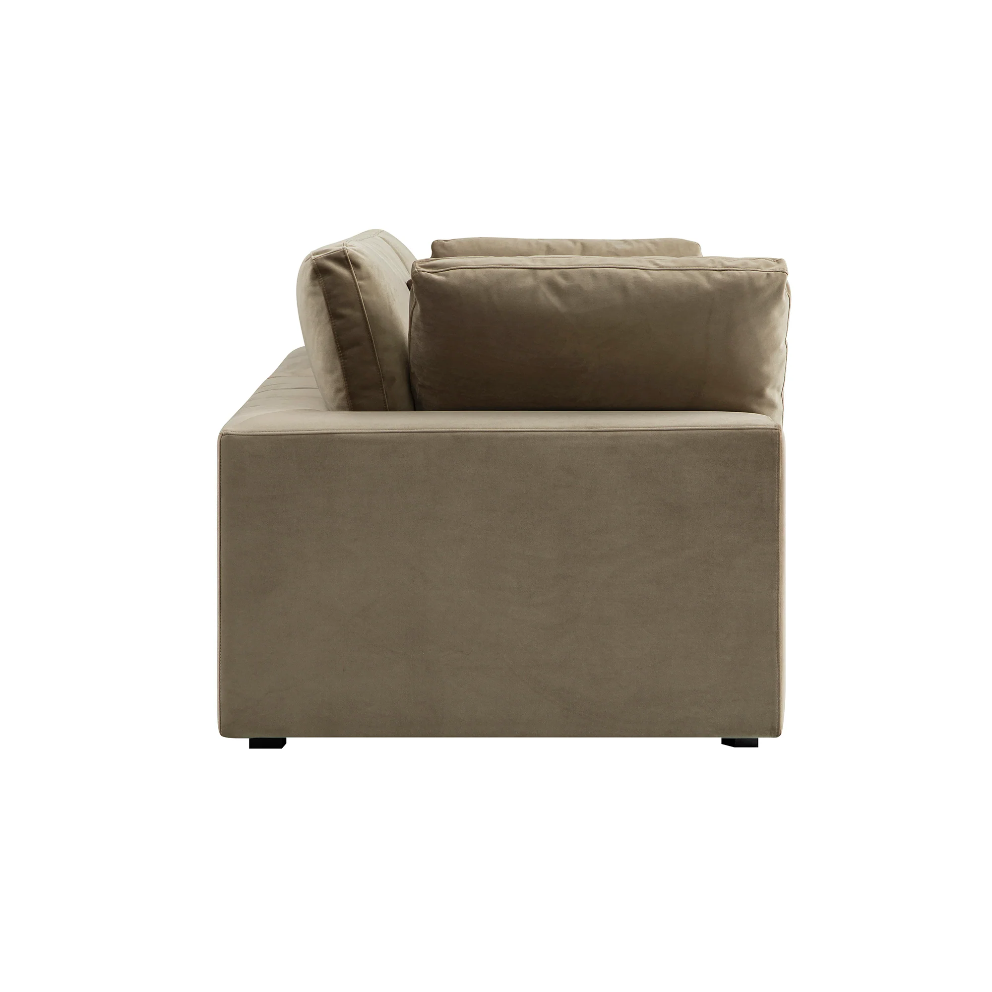 Lutyens Taupe Velvet Modular Sofa, 2-Piece - Image 5