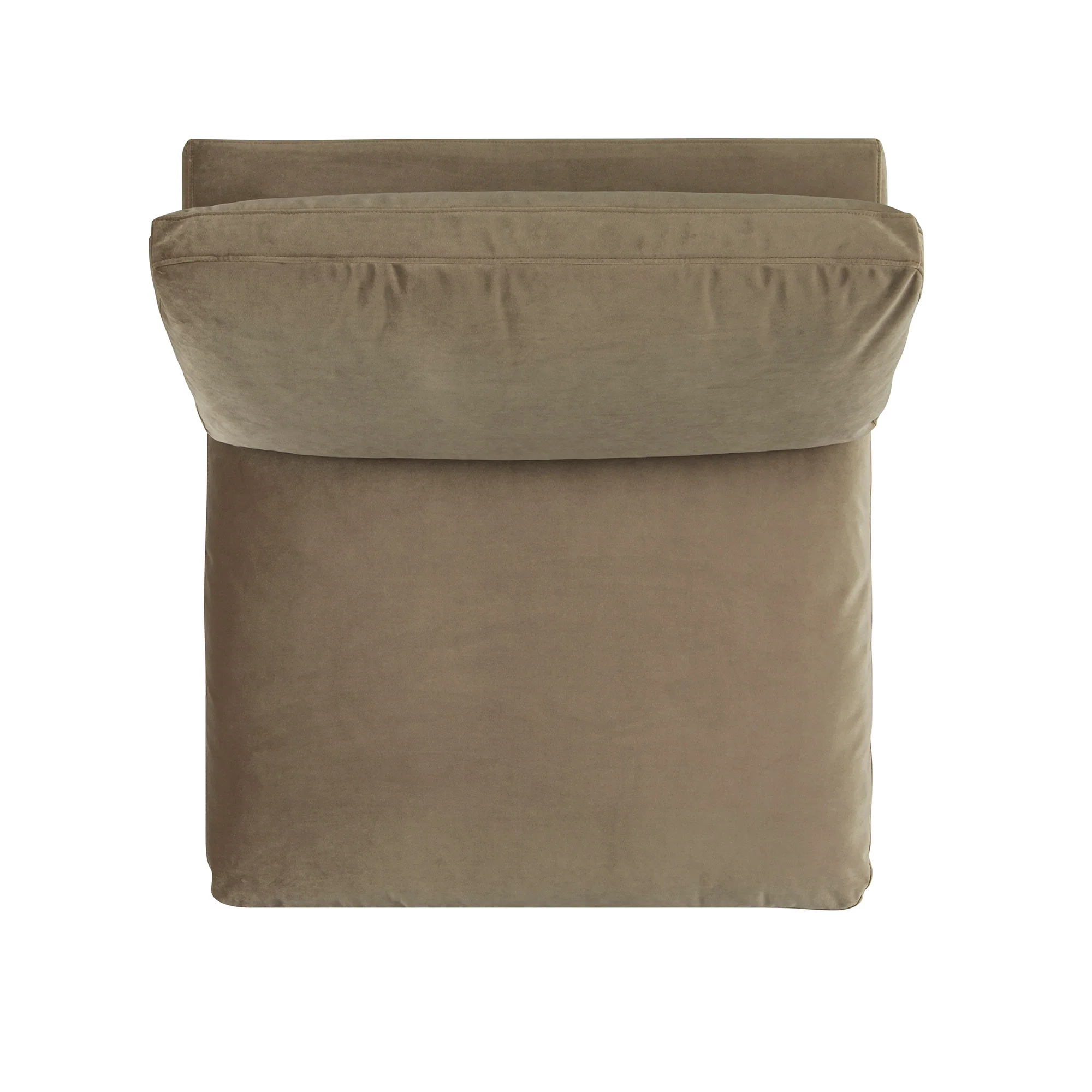 Lutyens Taupe Velvet Modular Sofa, Armless Seat - Image 10