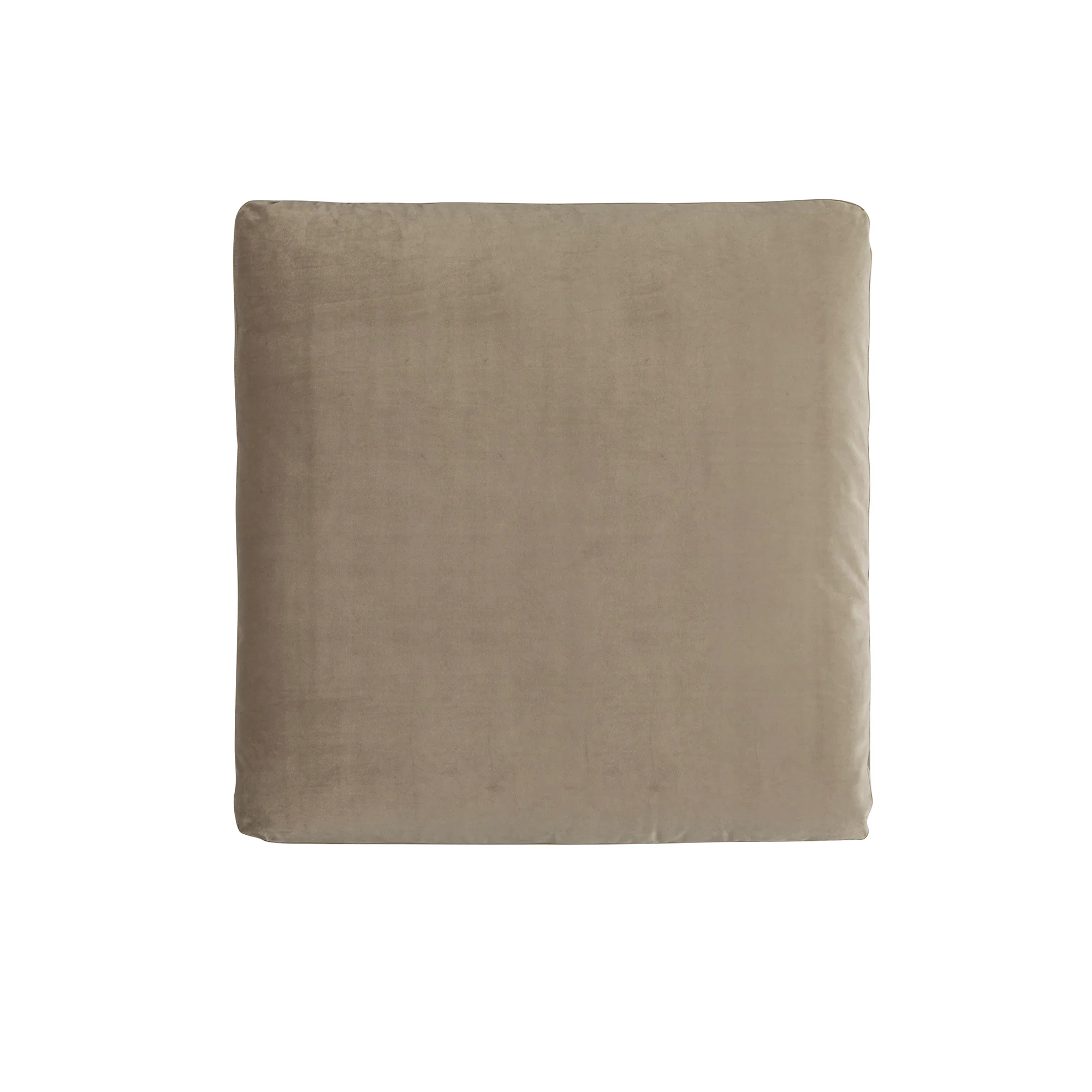 Lutyens Taupe Velvet Modular Sofa, Stool - Image 9