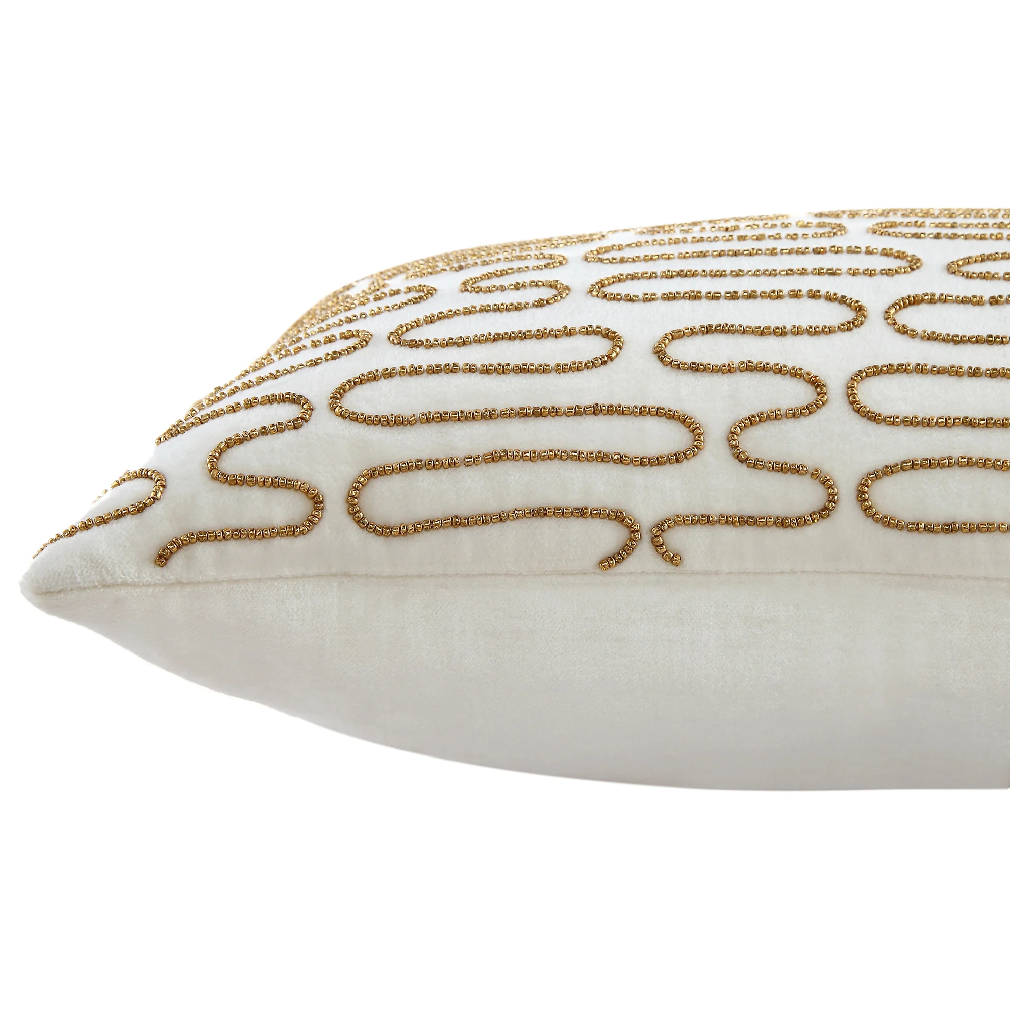 Luxe Collection Allegra Hand Beaded Velvet Cushion - Image 5