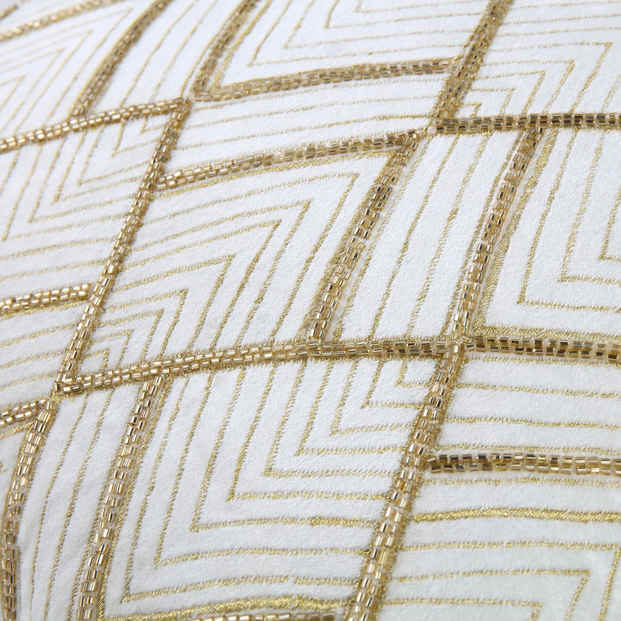 Luxe Collection Empire Hand Beaded Velvet Cushion - Image 4