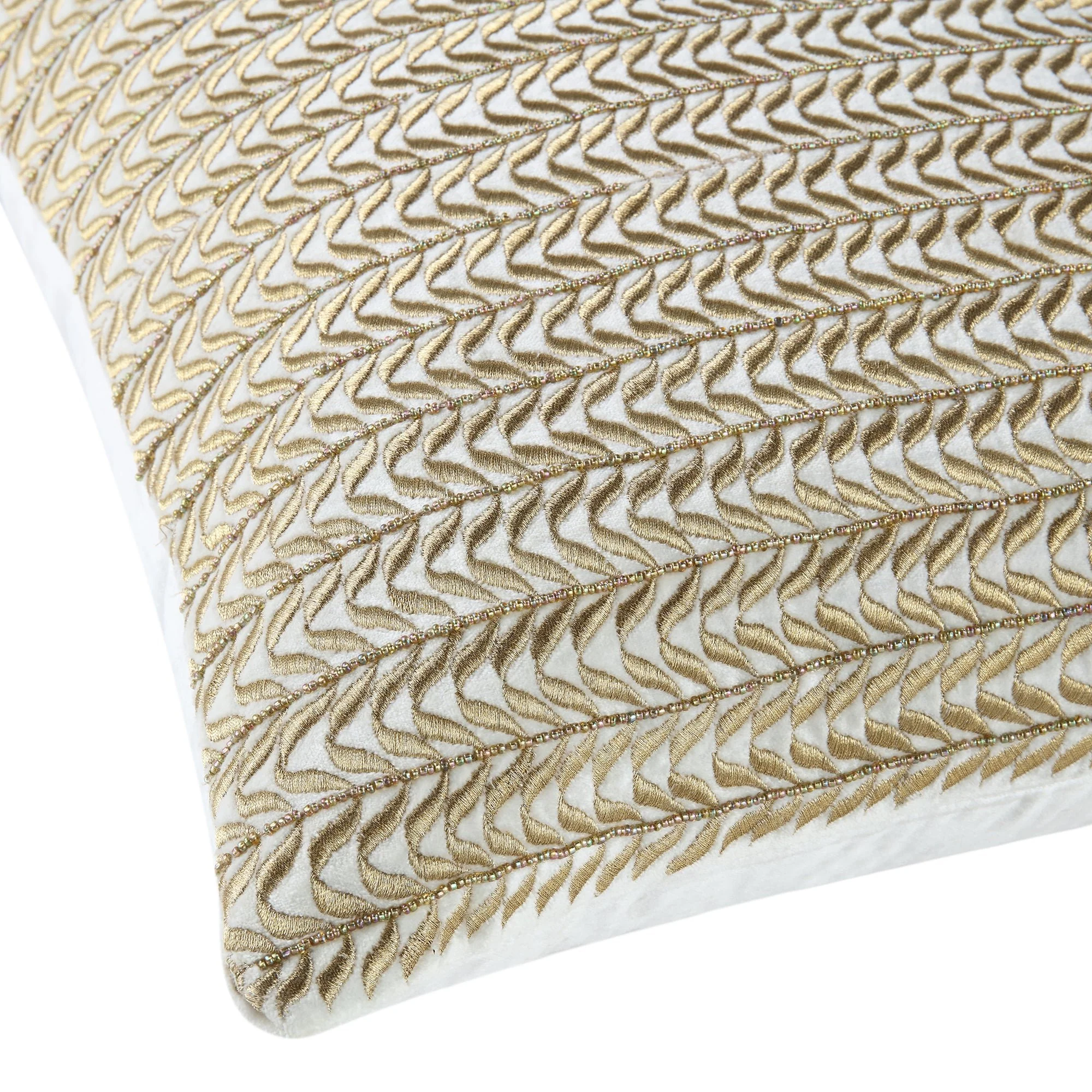 Luxe Collection Jasmine Hand Beaded Velvet Cushion - Image 6