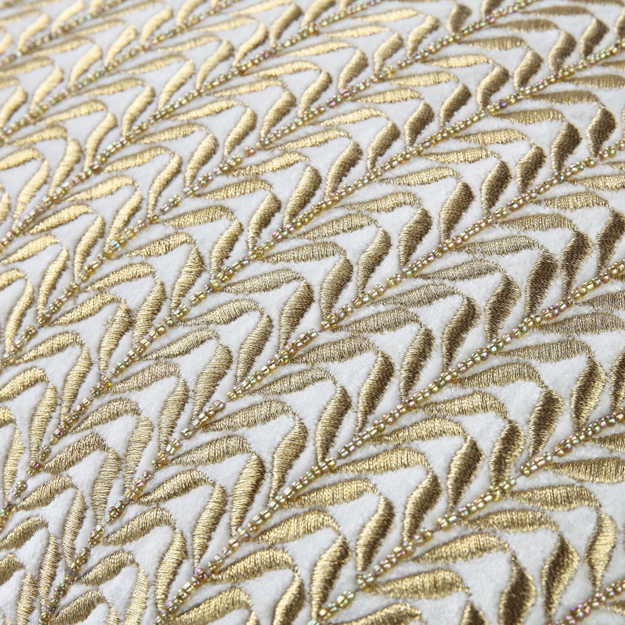 Luxe Collection Jasmine Hand Beaded Velvet Cushion - Image 7
