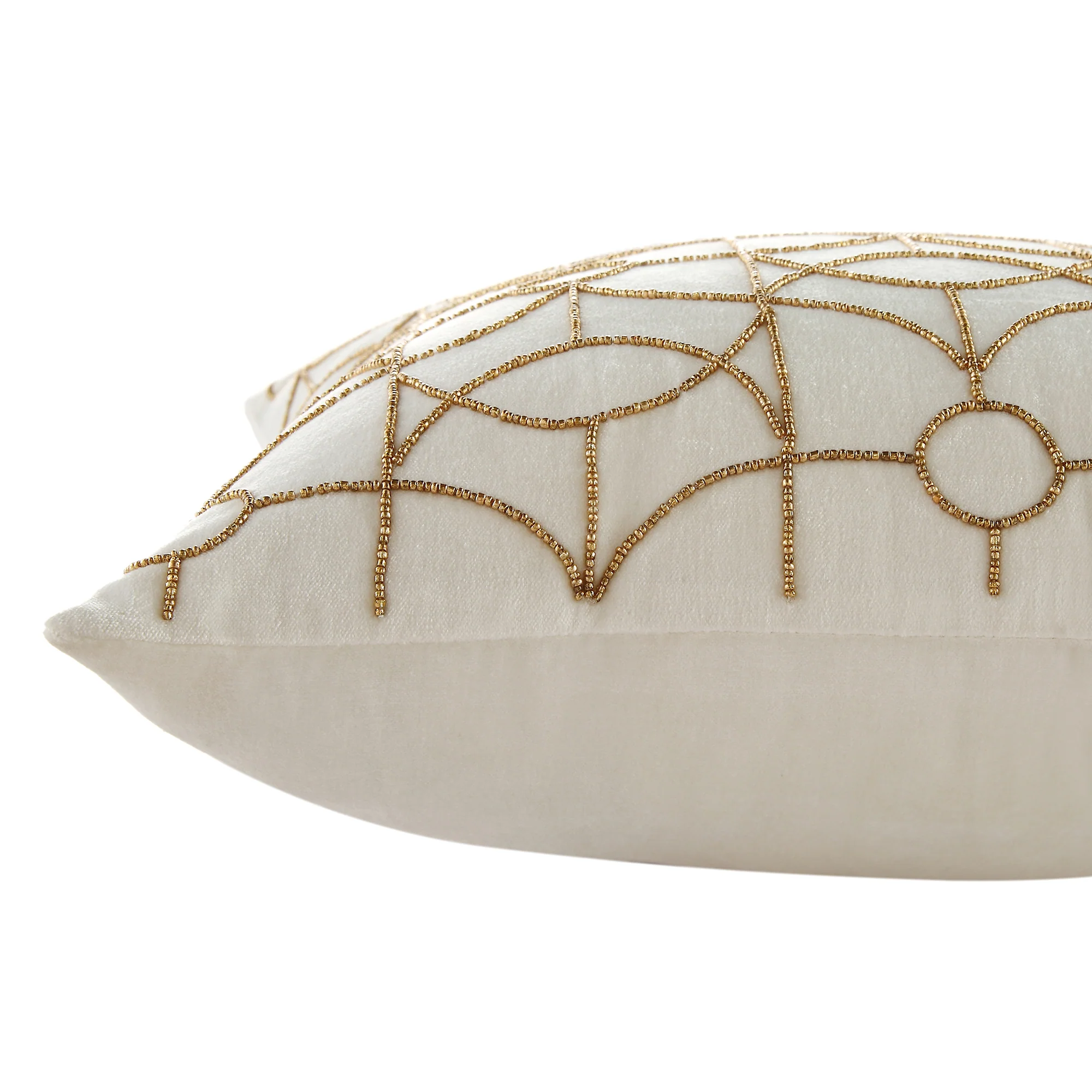 Luxe Collection Luna Hand Beaded Velvet Cushion - Image 2