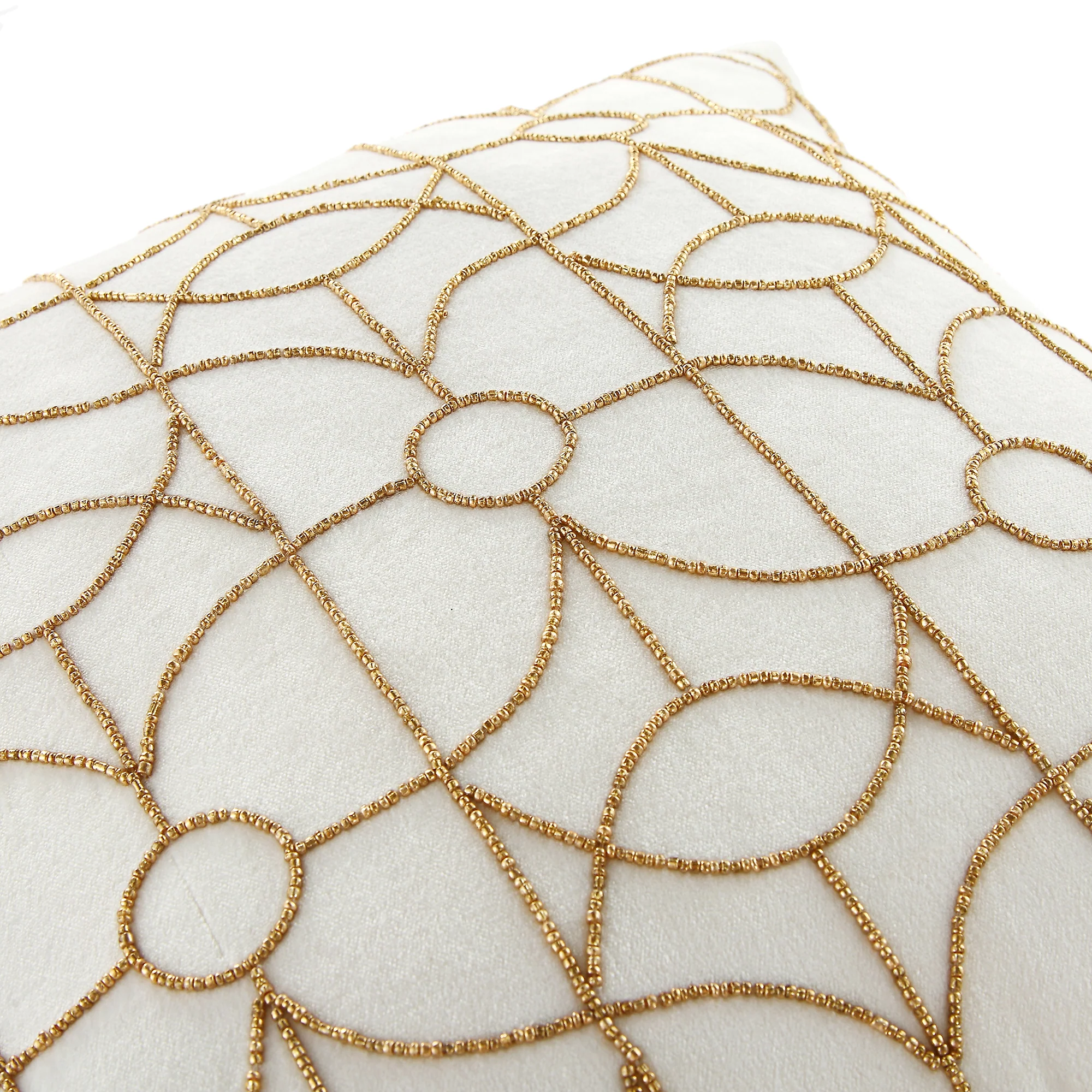 Luxe Collection Luna Hand Beaded Velvet Cushion - Image 3