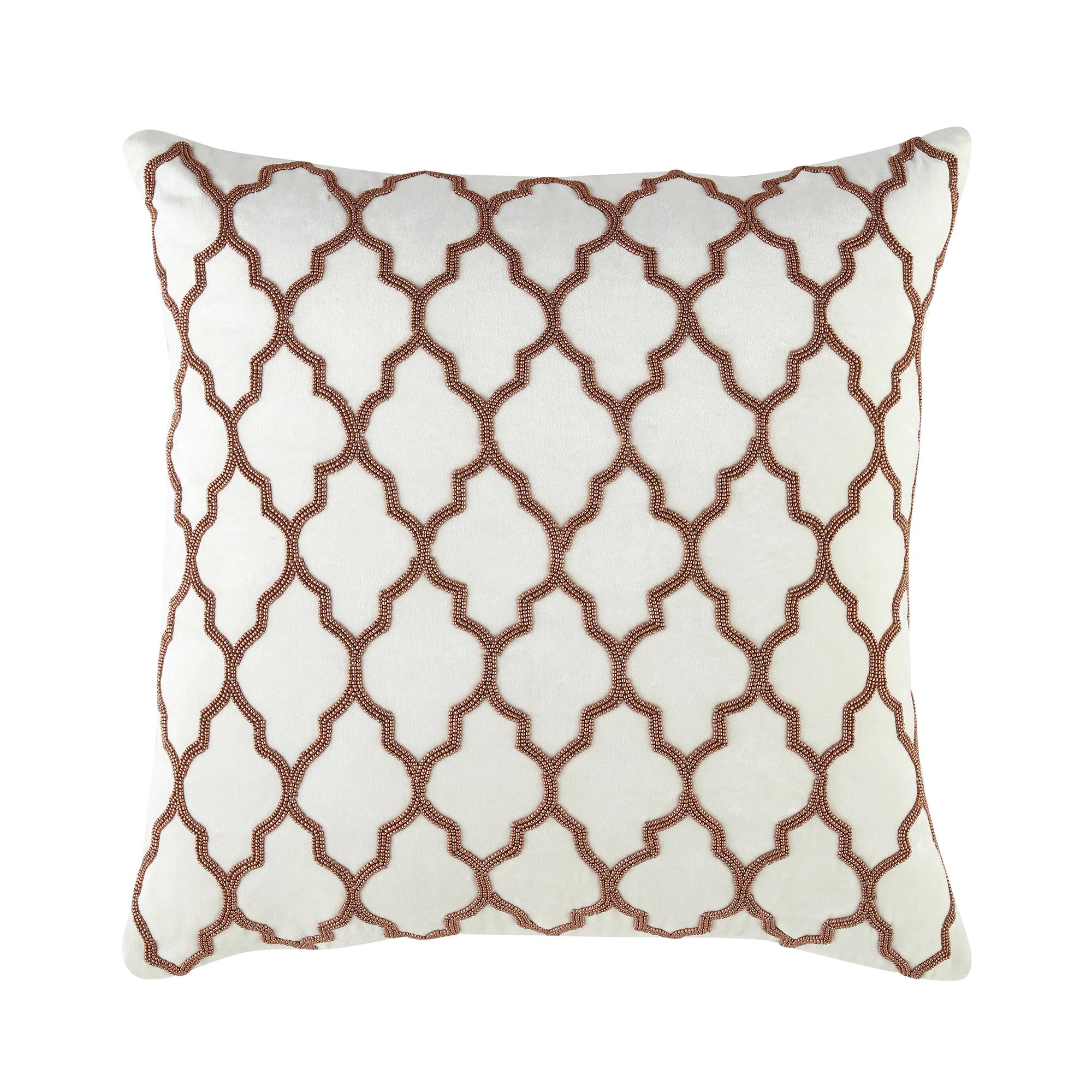 Luxe Collection Trellis Hand Beaded Cushion - Image 4