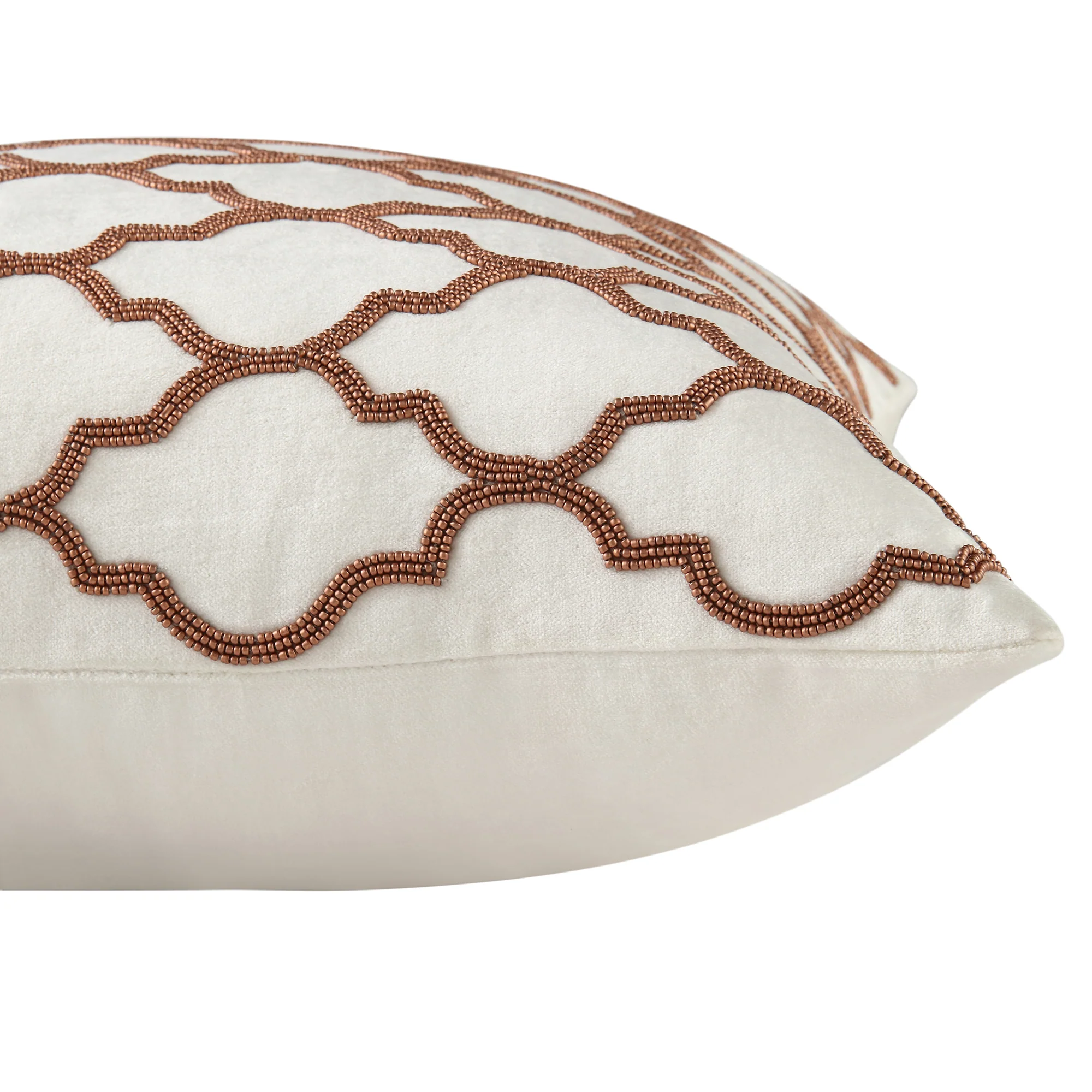 Luxe Collection Trellis Hand Beaded Cushion - Image 5