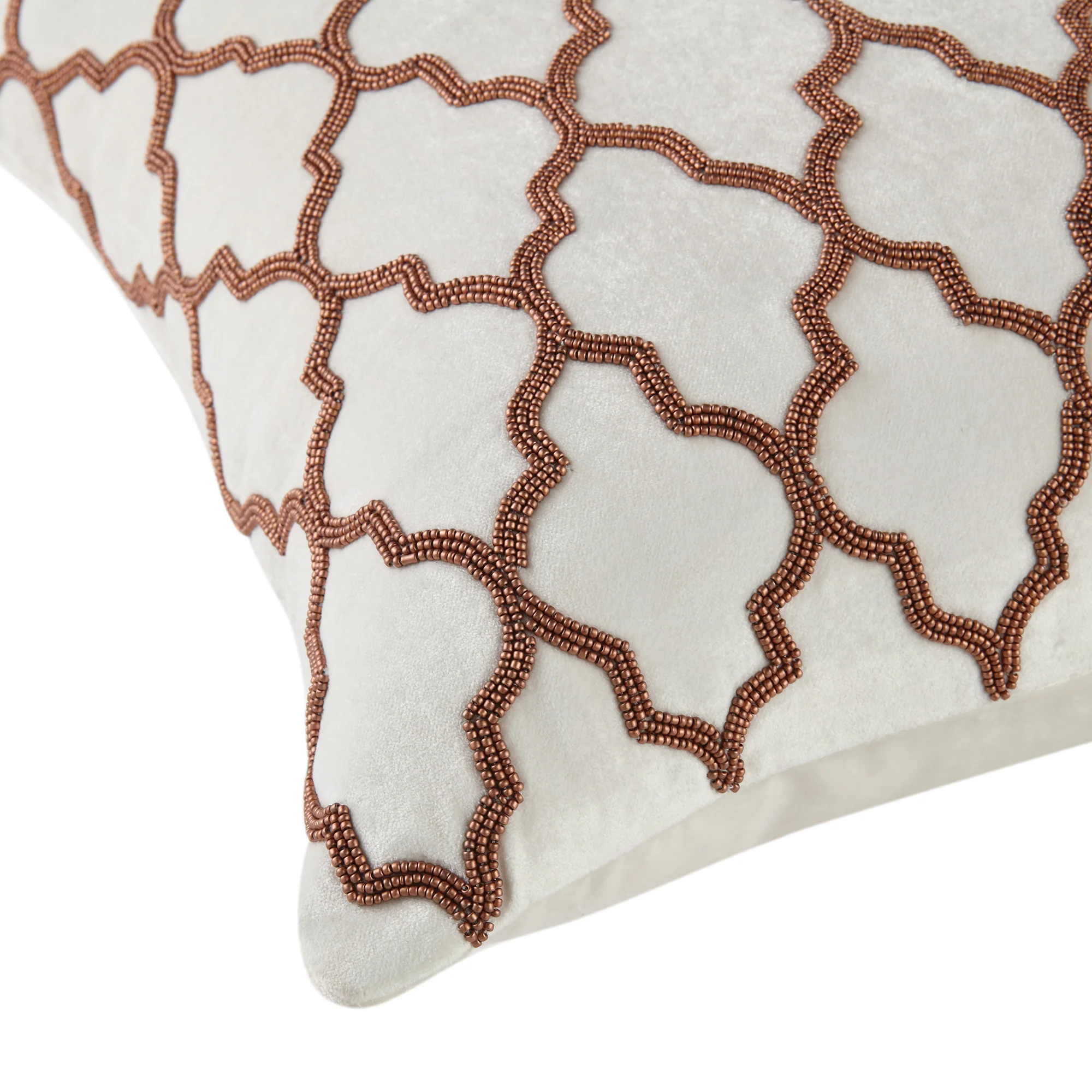 Luxe Collection Trellis Hand Beaded Cushion - Image 6