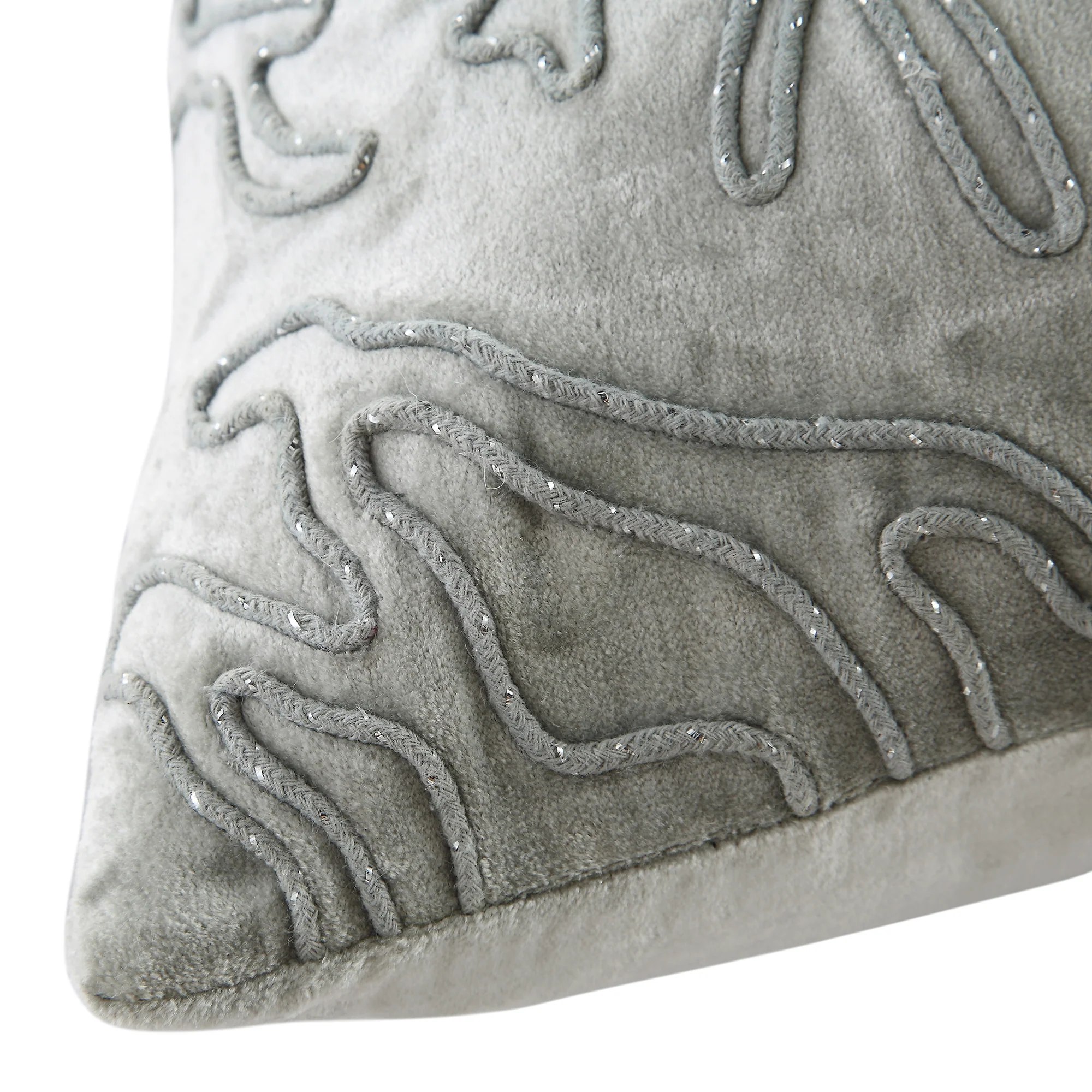 Luxe Collection Wiggle Sparkle Cord Velvet Cushion - Image 5