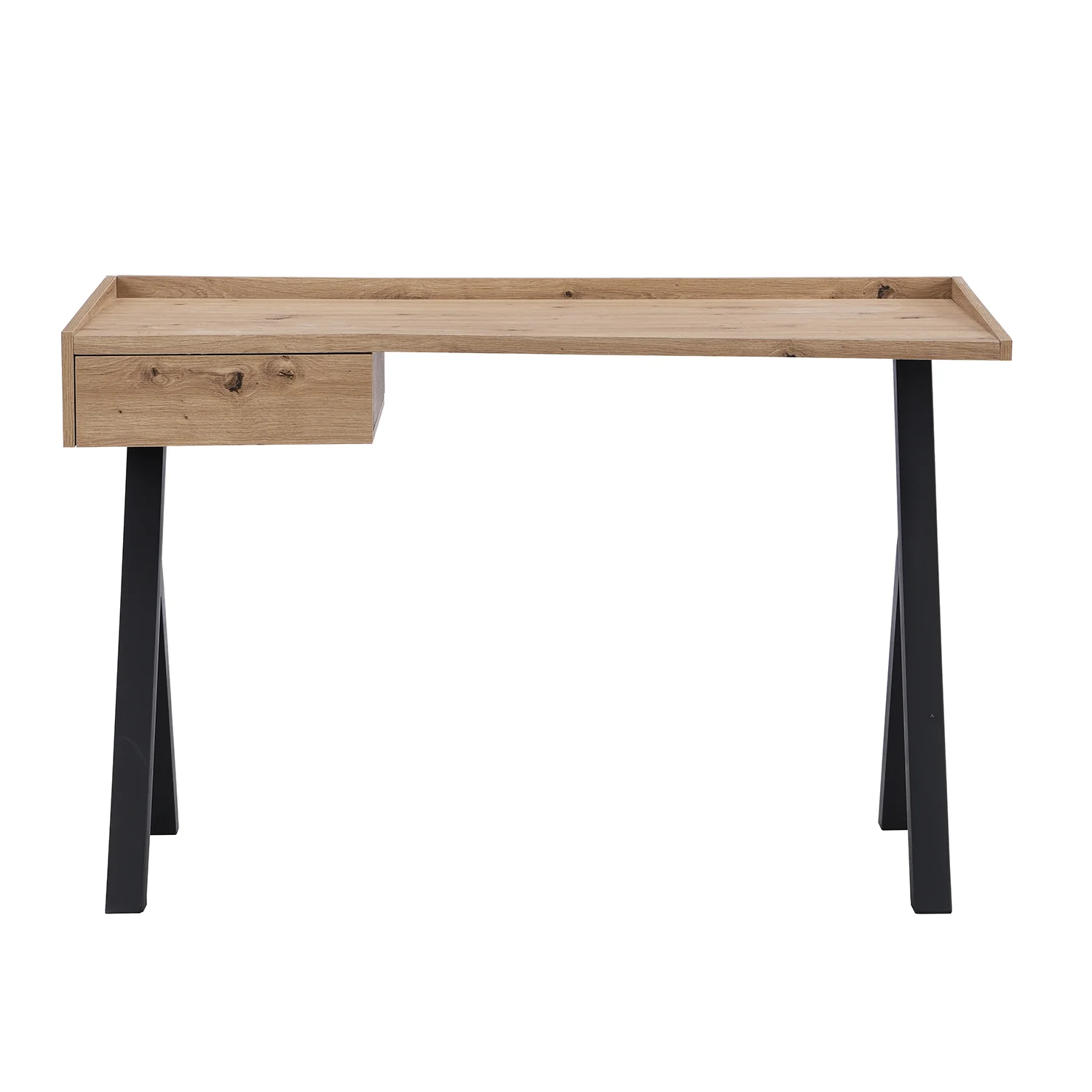 Lytton 1-Drawer Oak Effect Desk with Angled Desk Top - Image 5